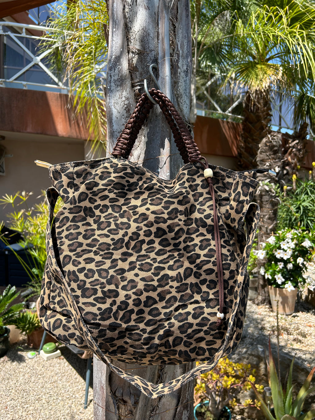 Grand SAC toile léopard DQMV