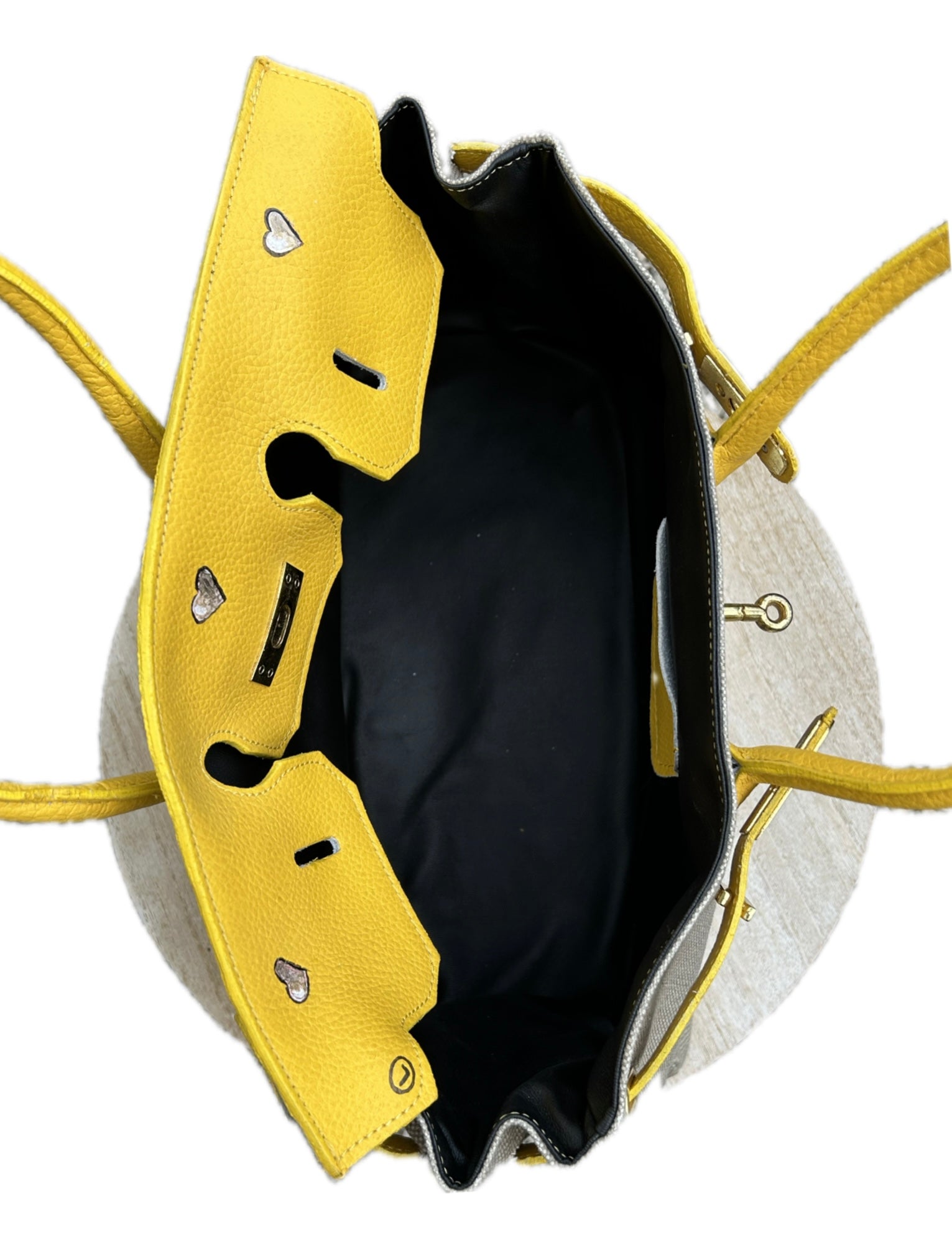 Cabas LOVE  toile et cuir