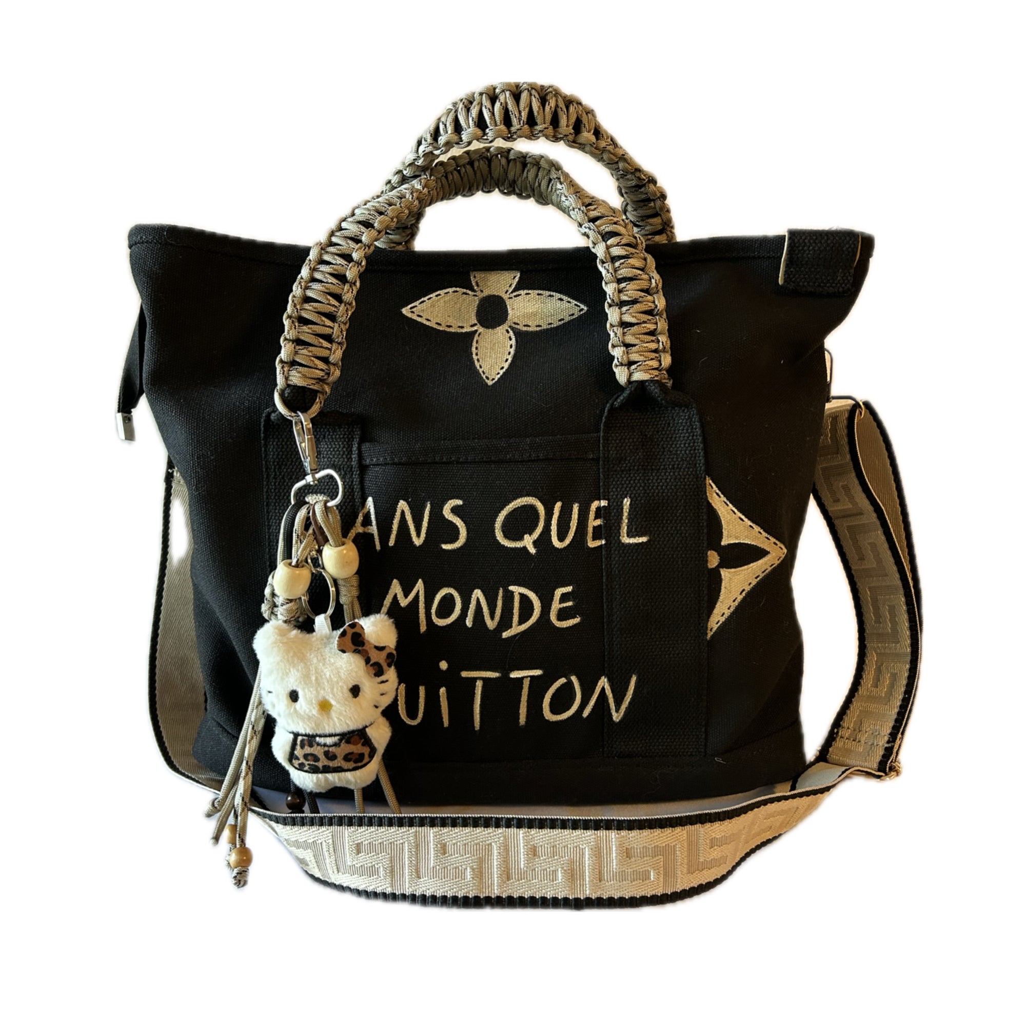 Grand SAC  toile noir DQMV