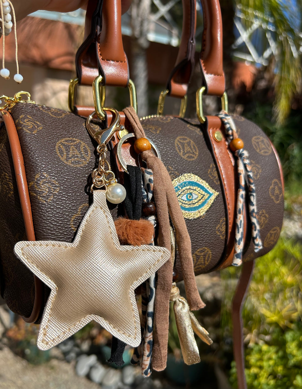 Petit sac Œil - feuille d’or