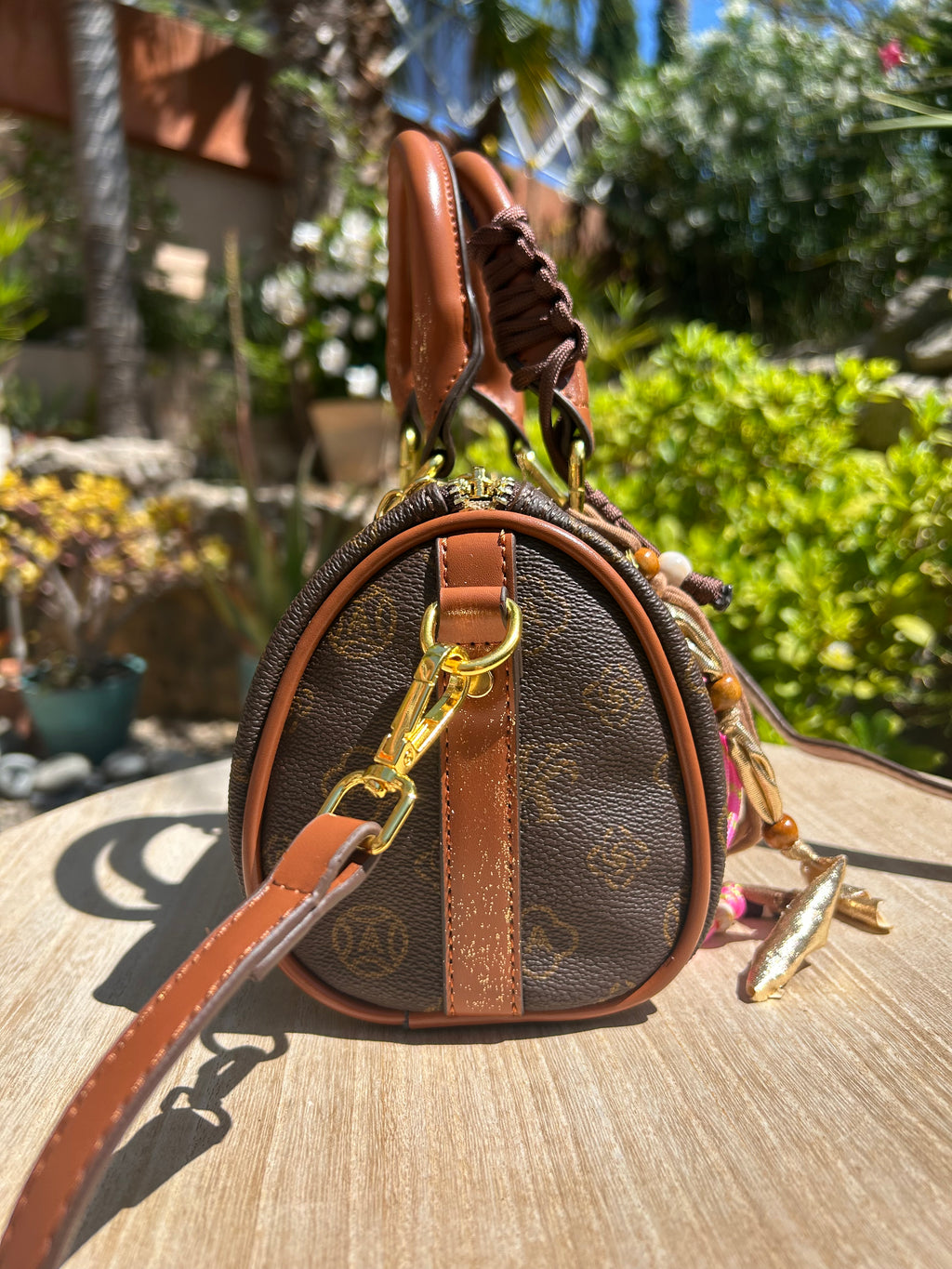 Mini bag fleur Smiley rose