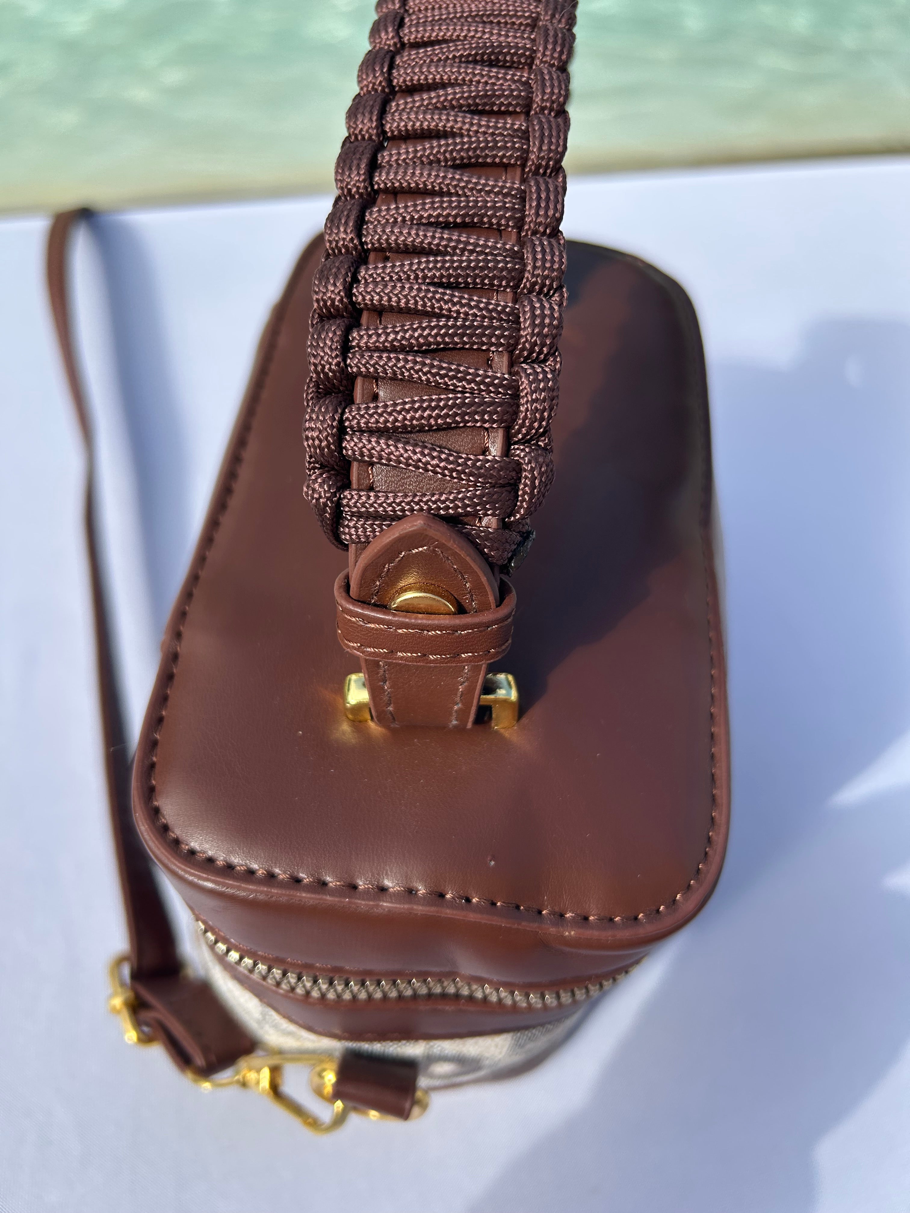 Mini sac vanity beige