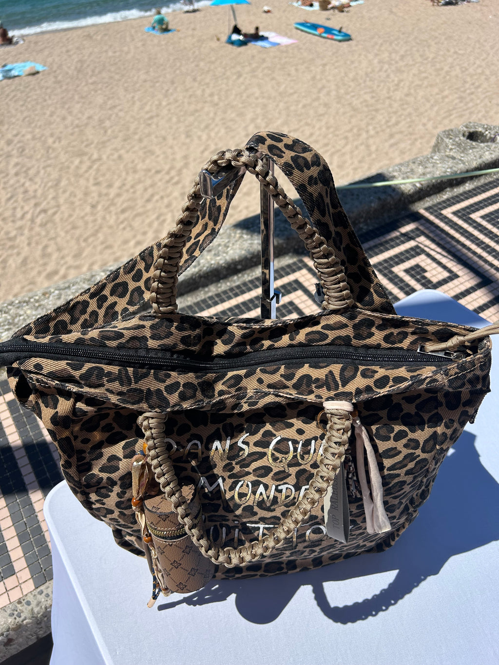 Grand SAC toile léopard DQMV