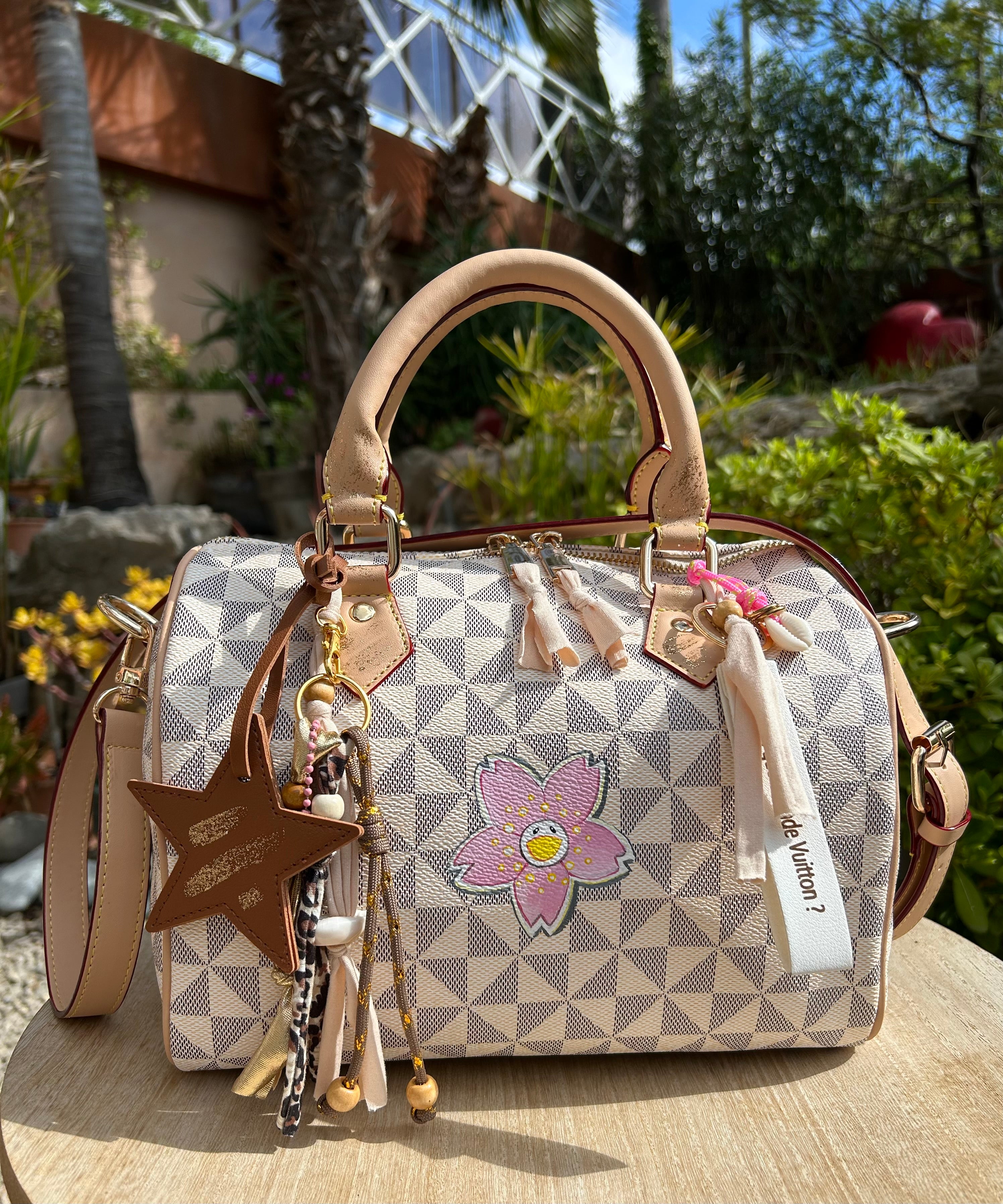 Sac Boston pink flower