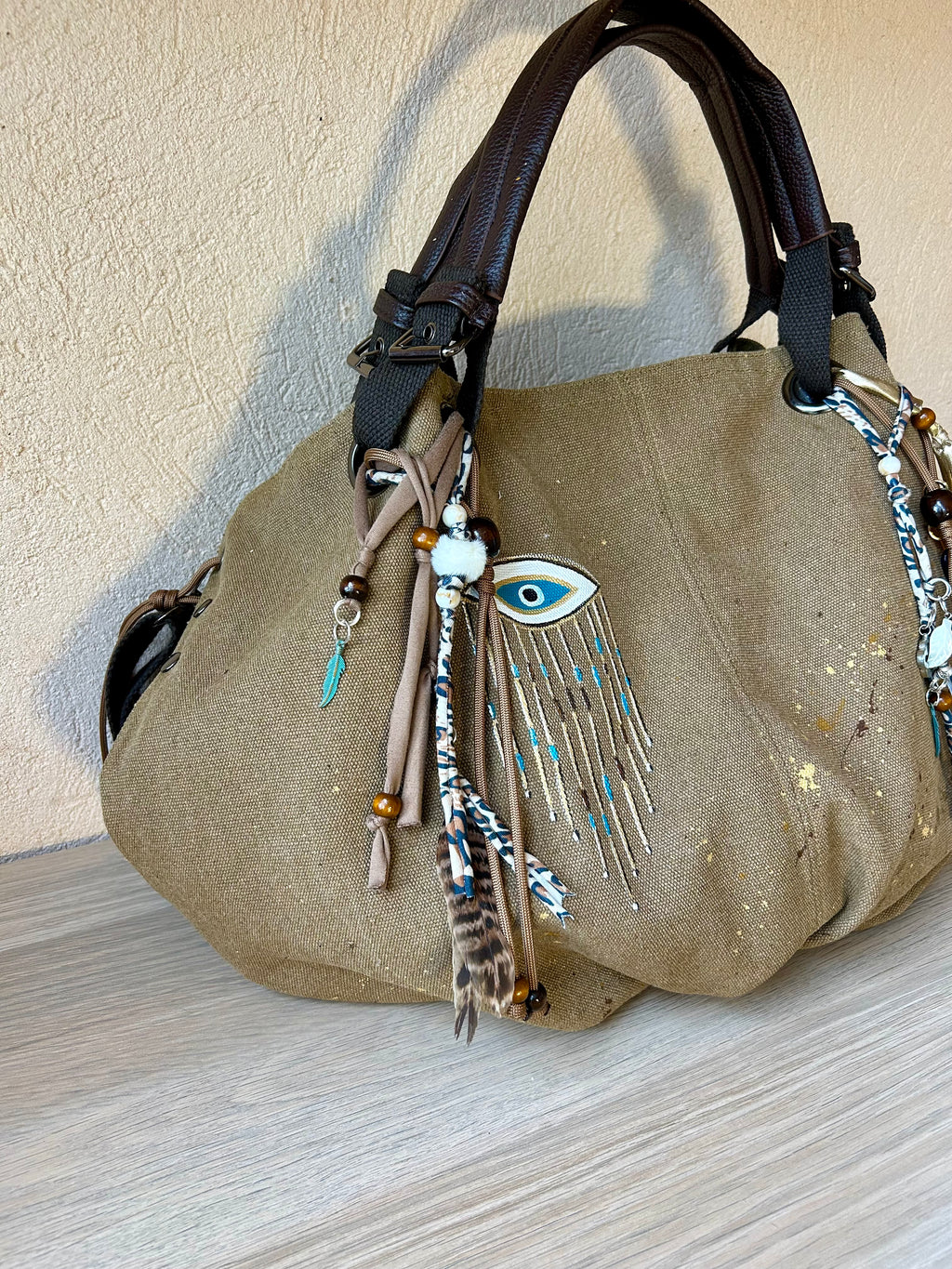 Grand SAC toile Œil et bijoux de sac