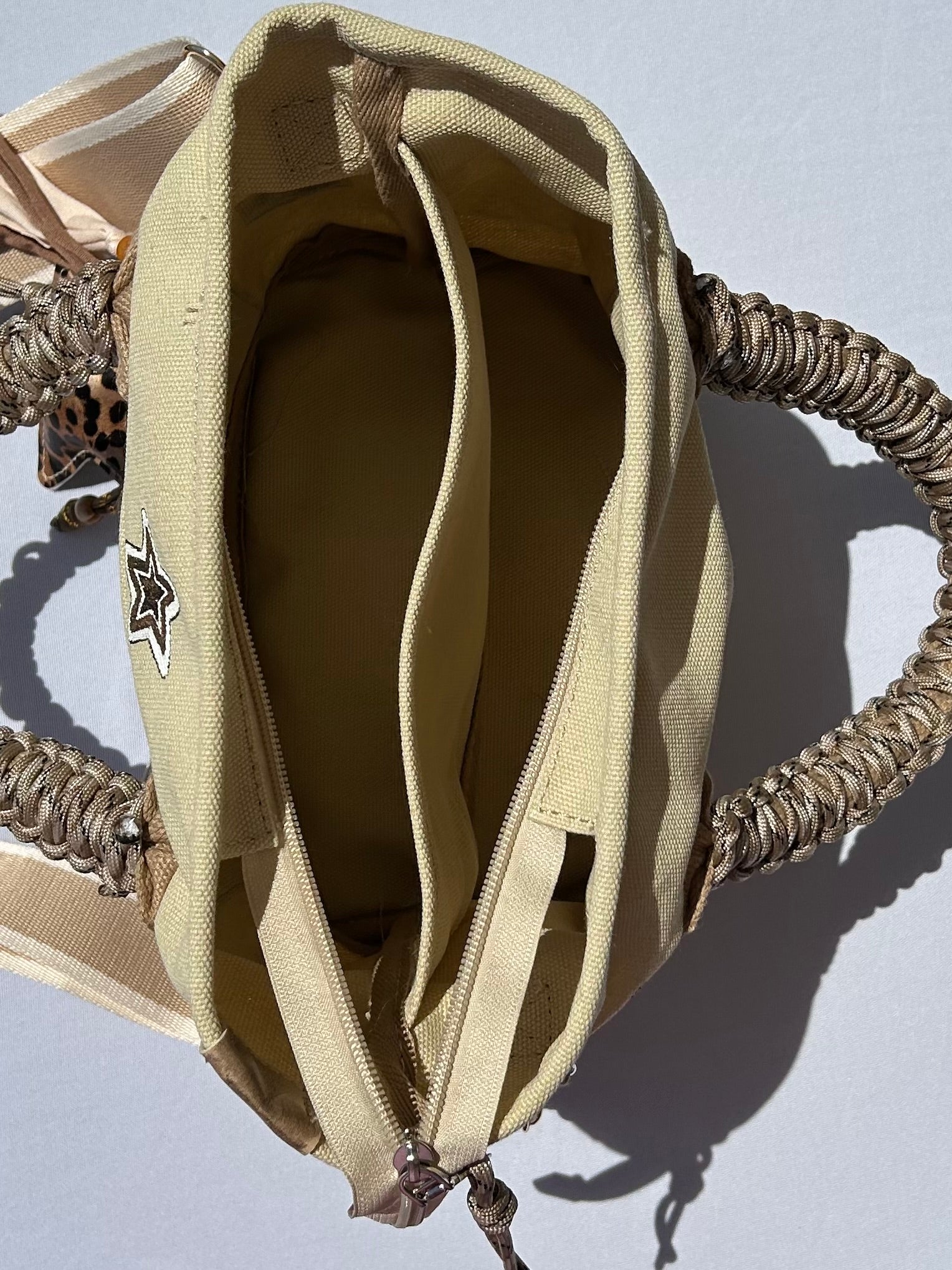 Sac Toile beige JE M’EN FOUS