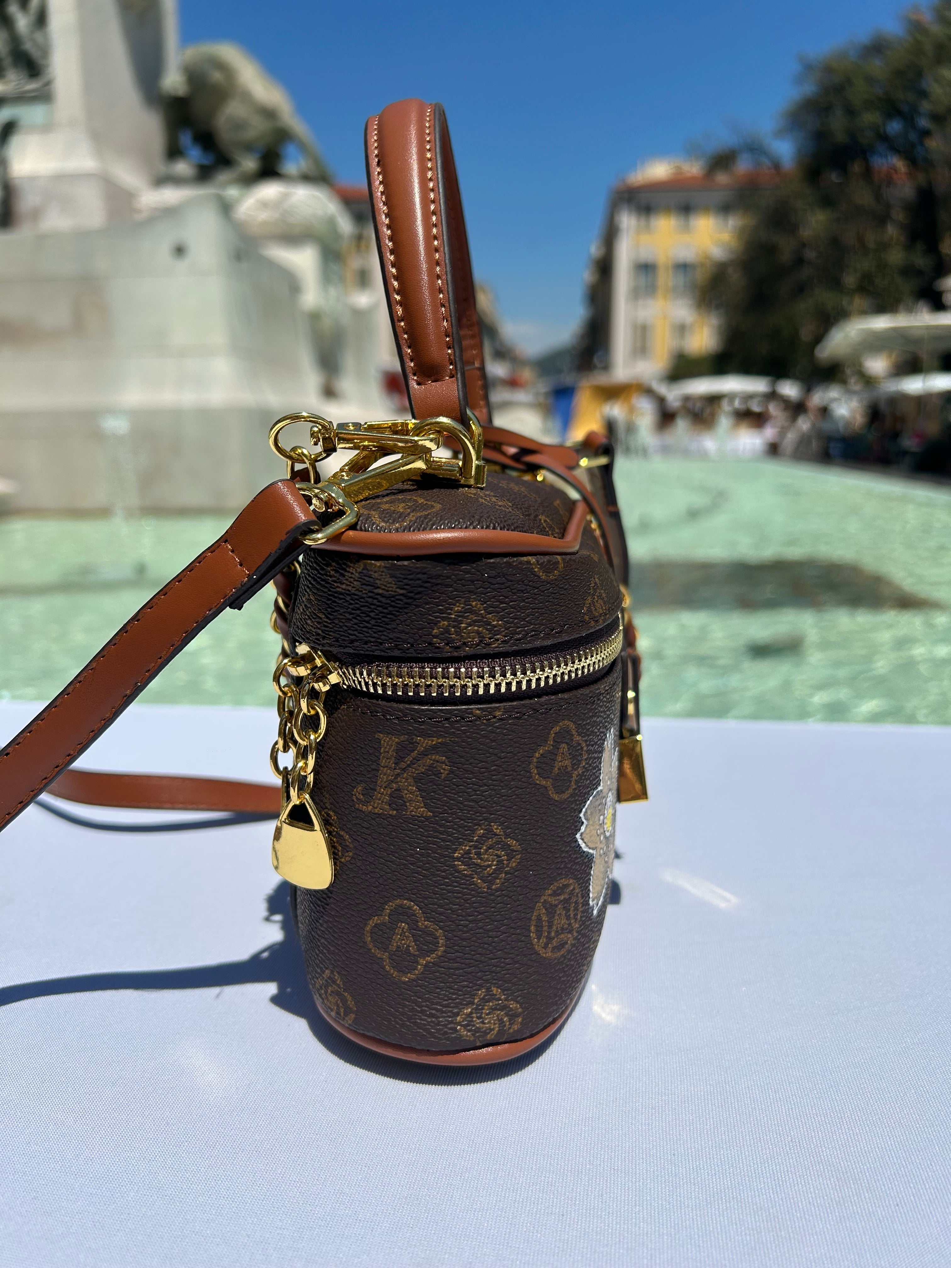 Mini bag gold flower