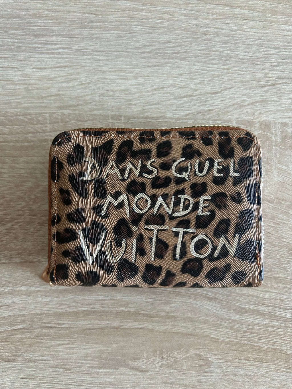Grand Porte-cartes/monnaie léopard DQMV