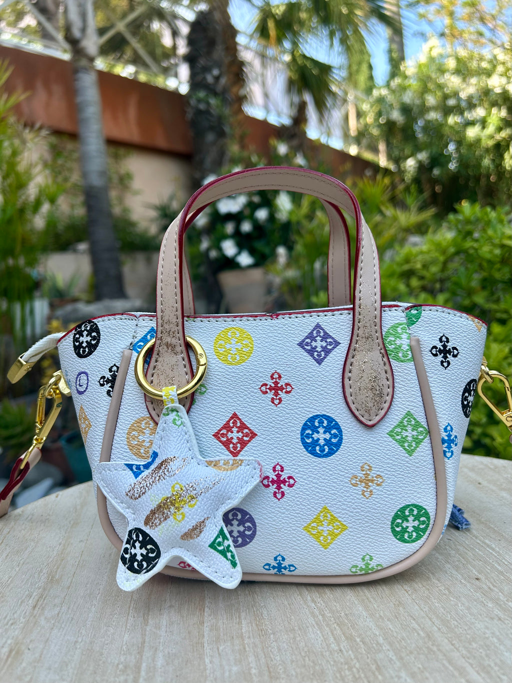 Mini multicolor smiley violet