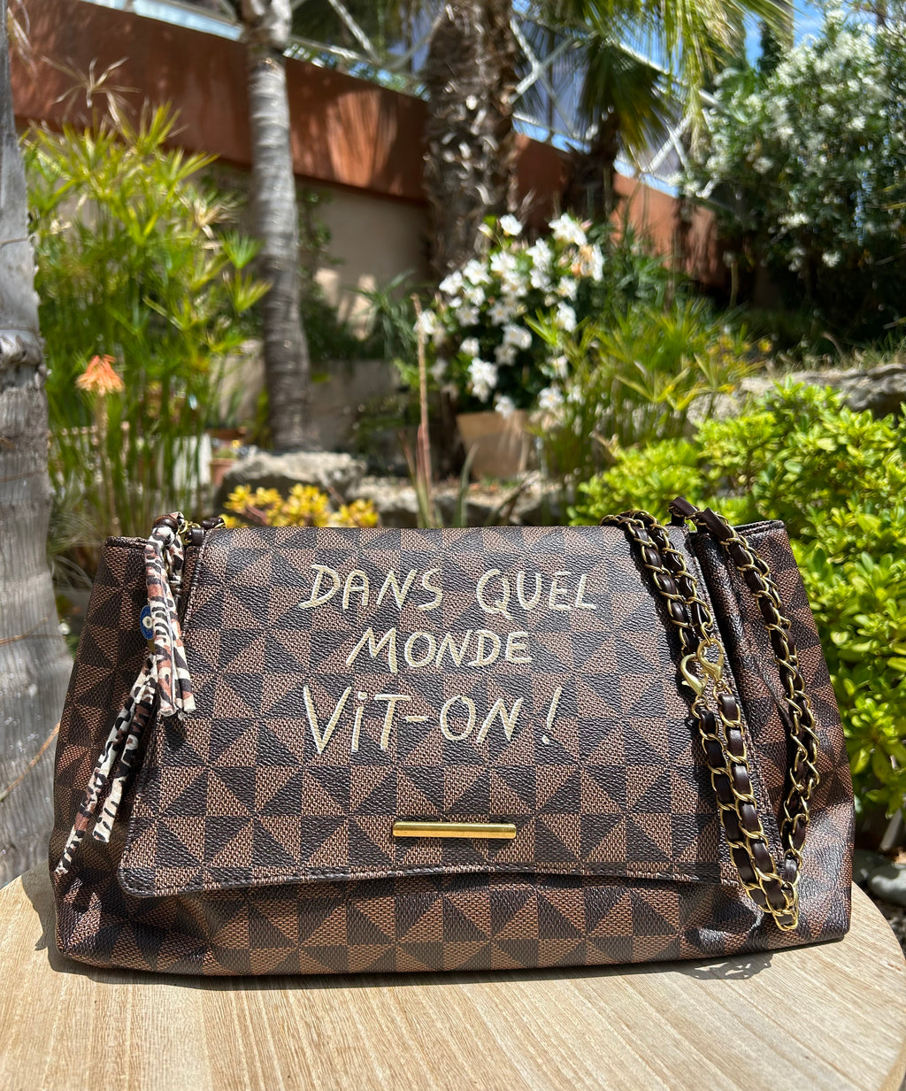 Sac chaînette marron