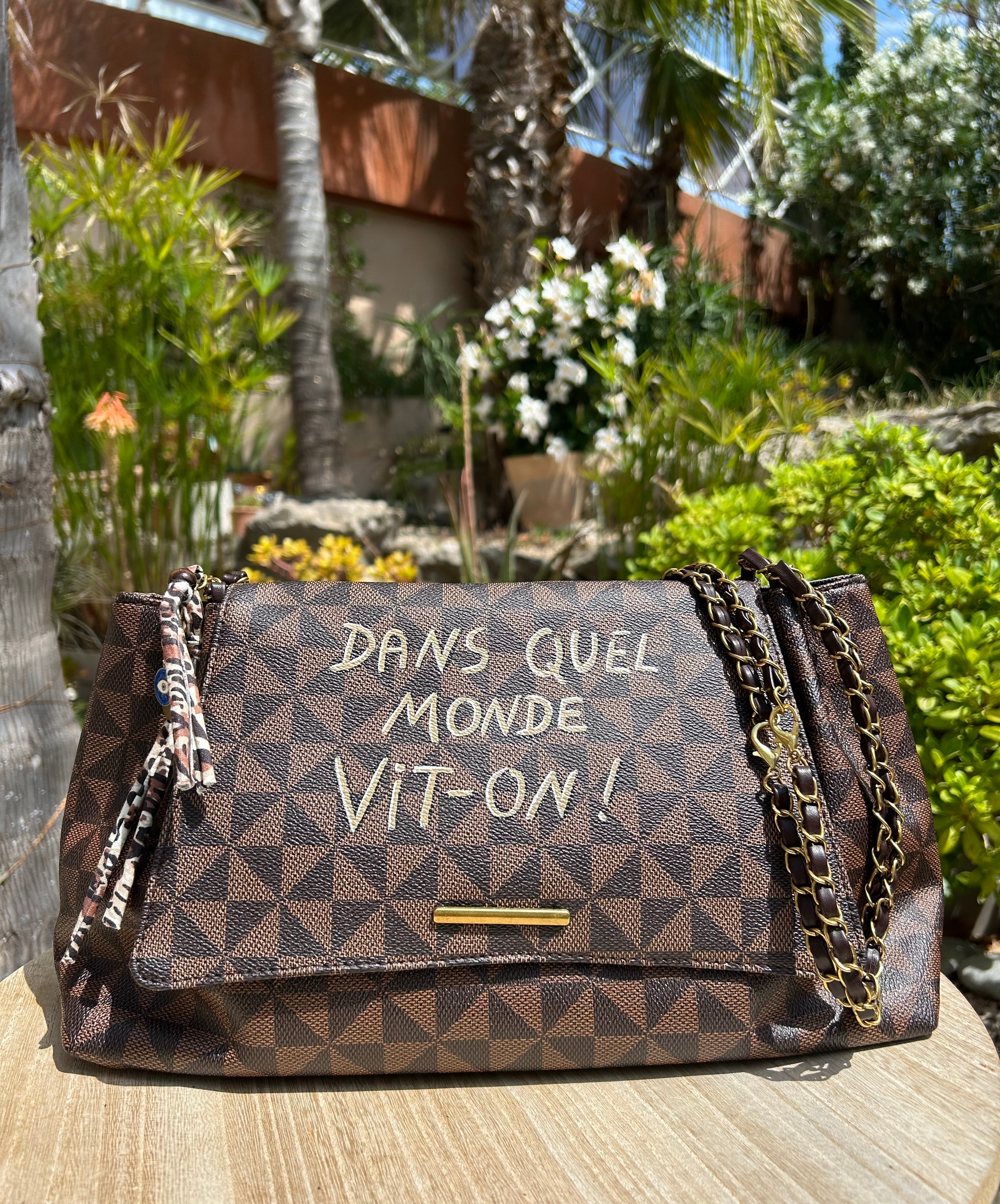Sac chaînette marron