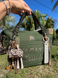 Sac Toile kaki JE M’EN FOUS