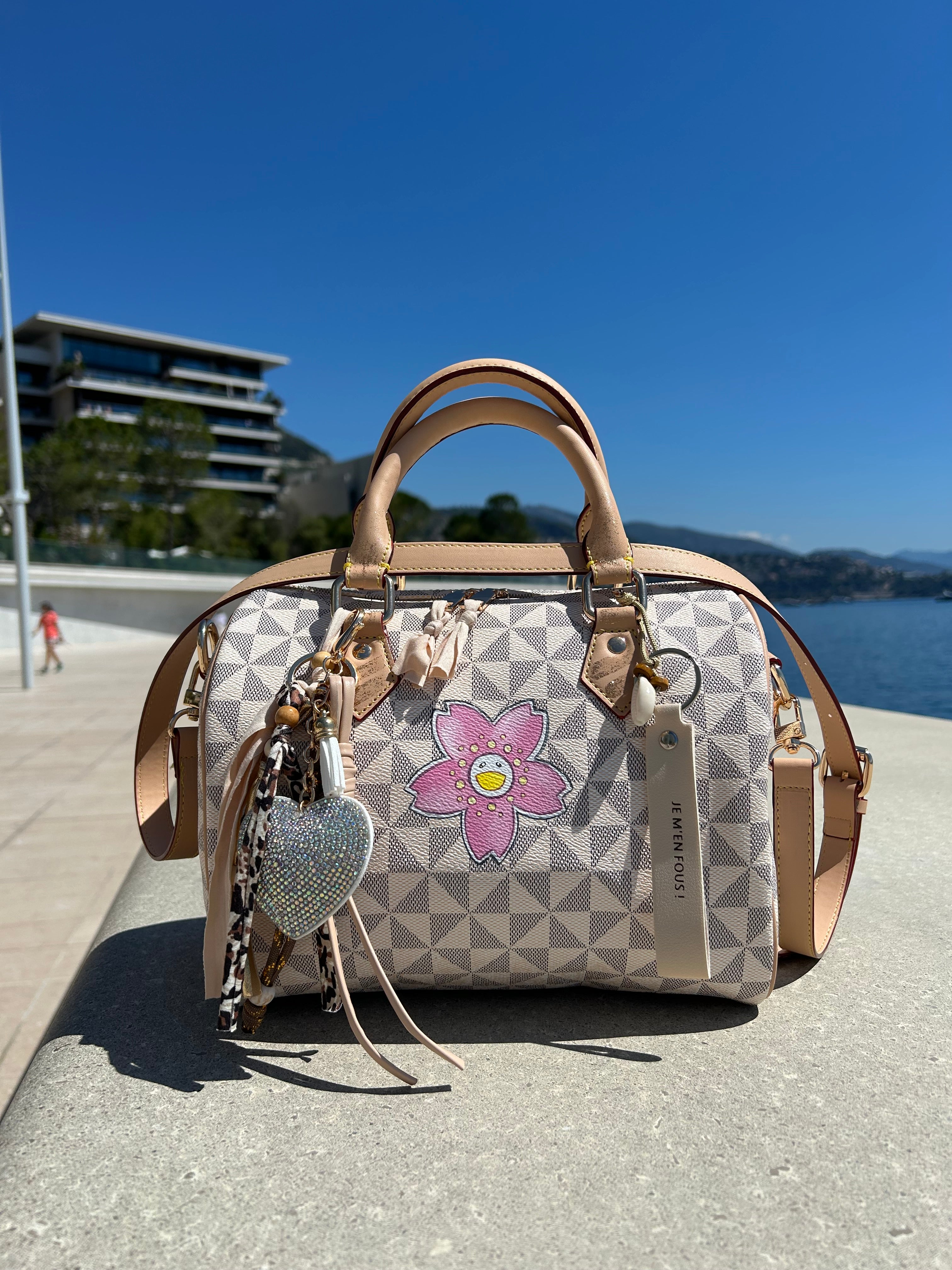 Sac Boston pink flower