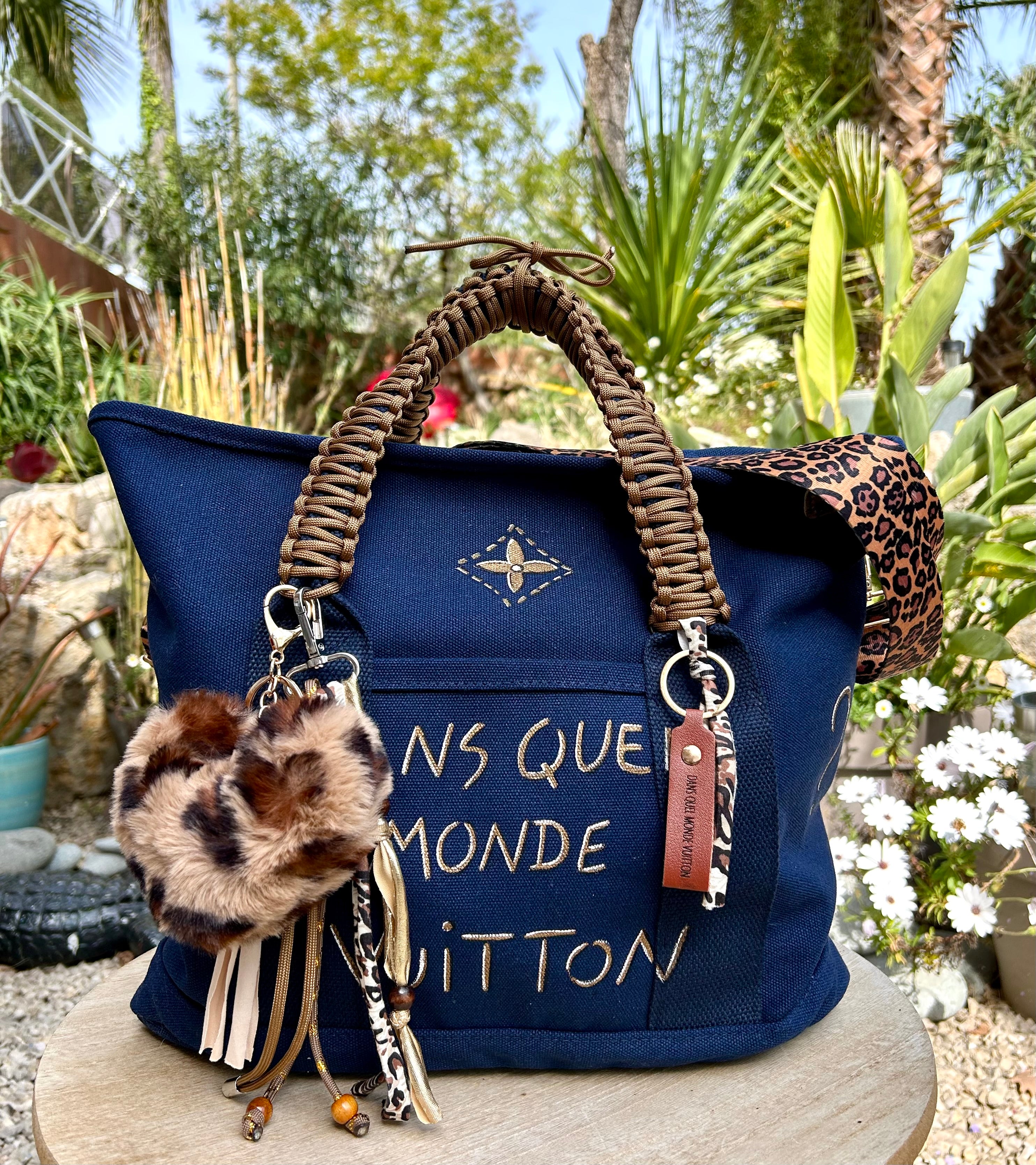 Grand SAC  toile bleu marine DQMV