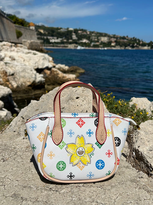 Mini multicolor fleur smiley