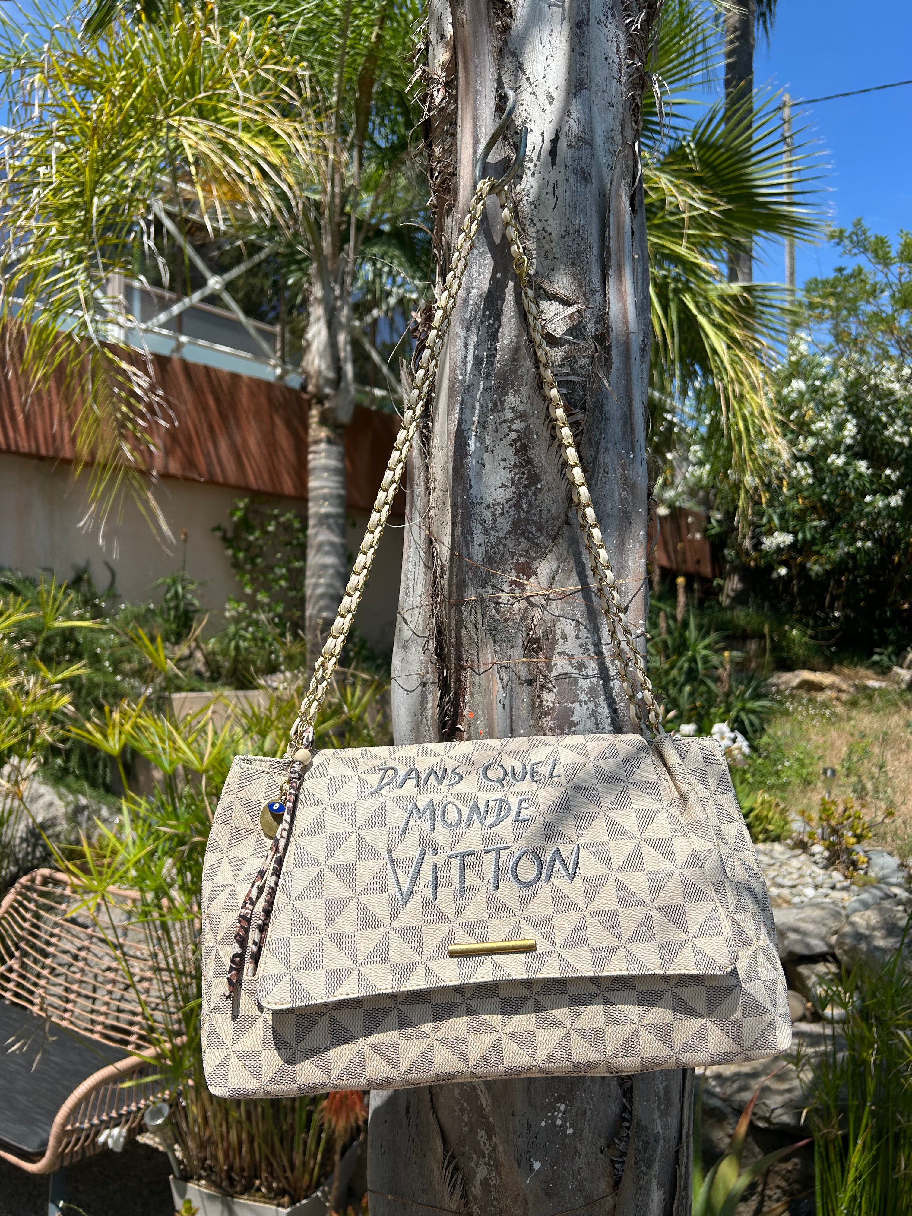 Sac chaînette beige