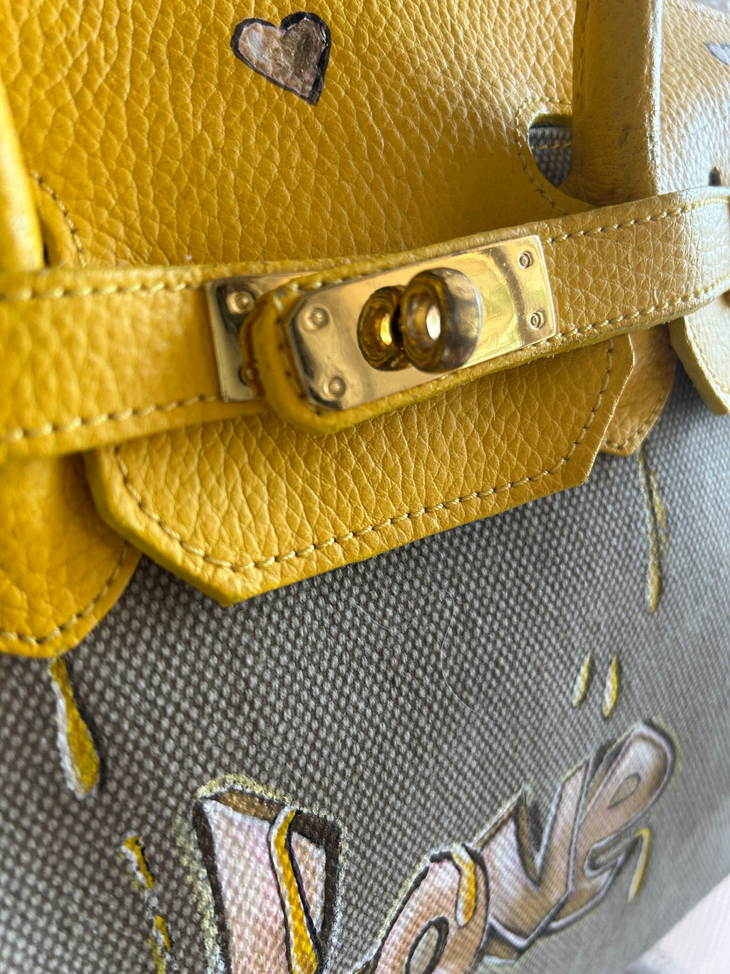 Cabas LOVE  toile et cuir