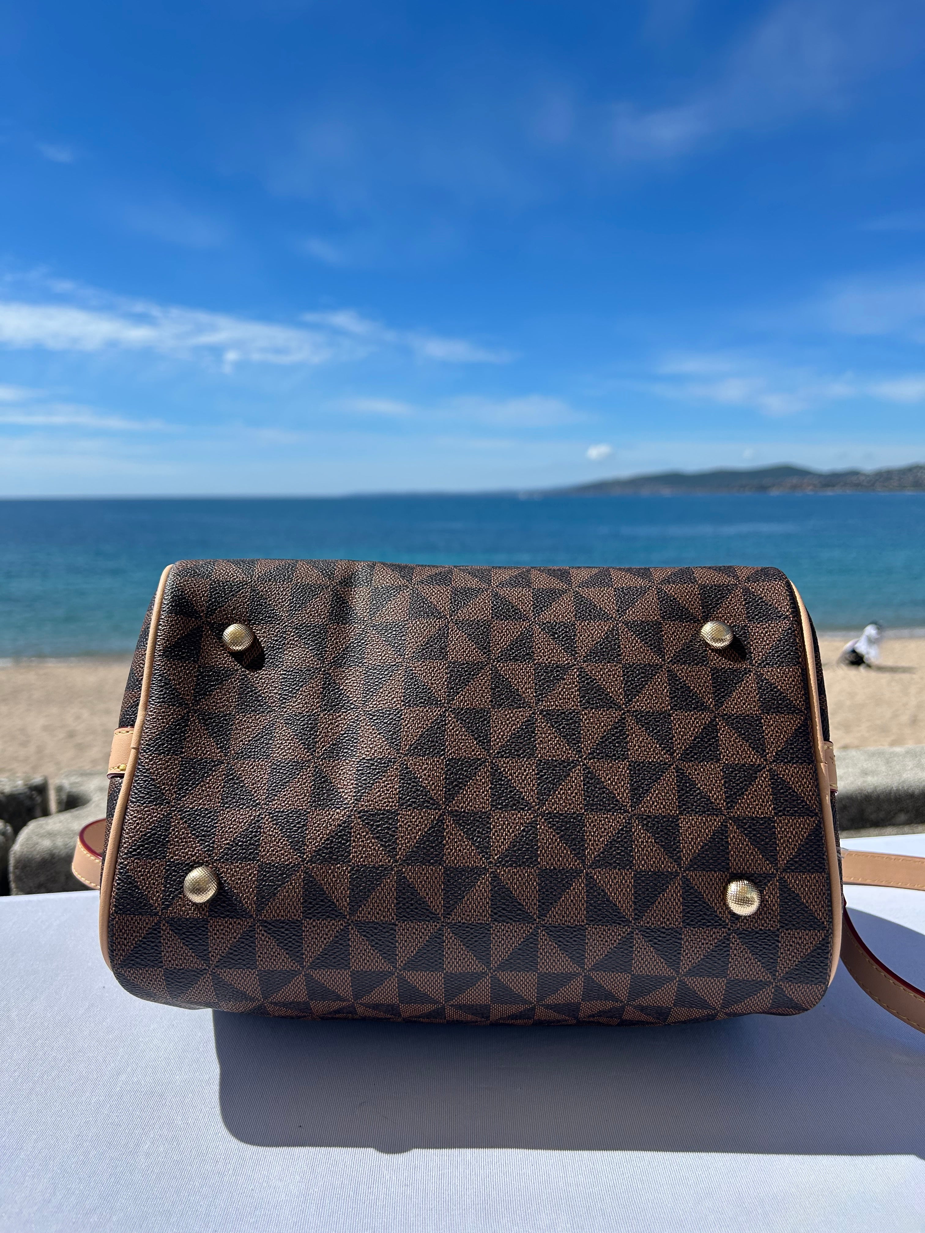 Sac Boston fleur rose