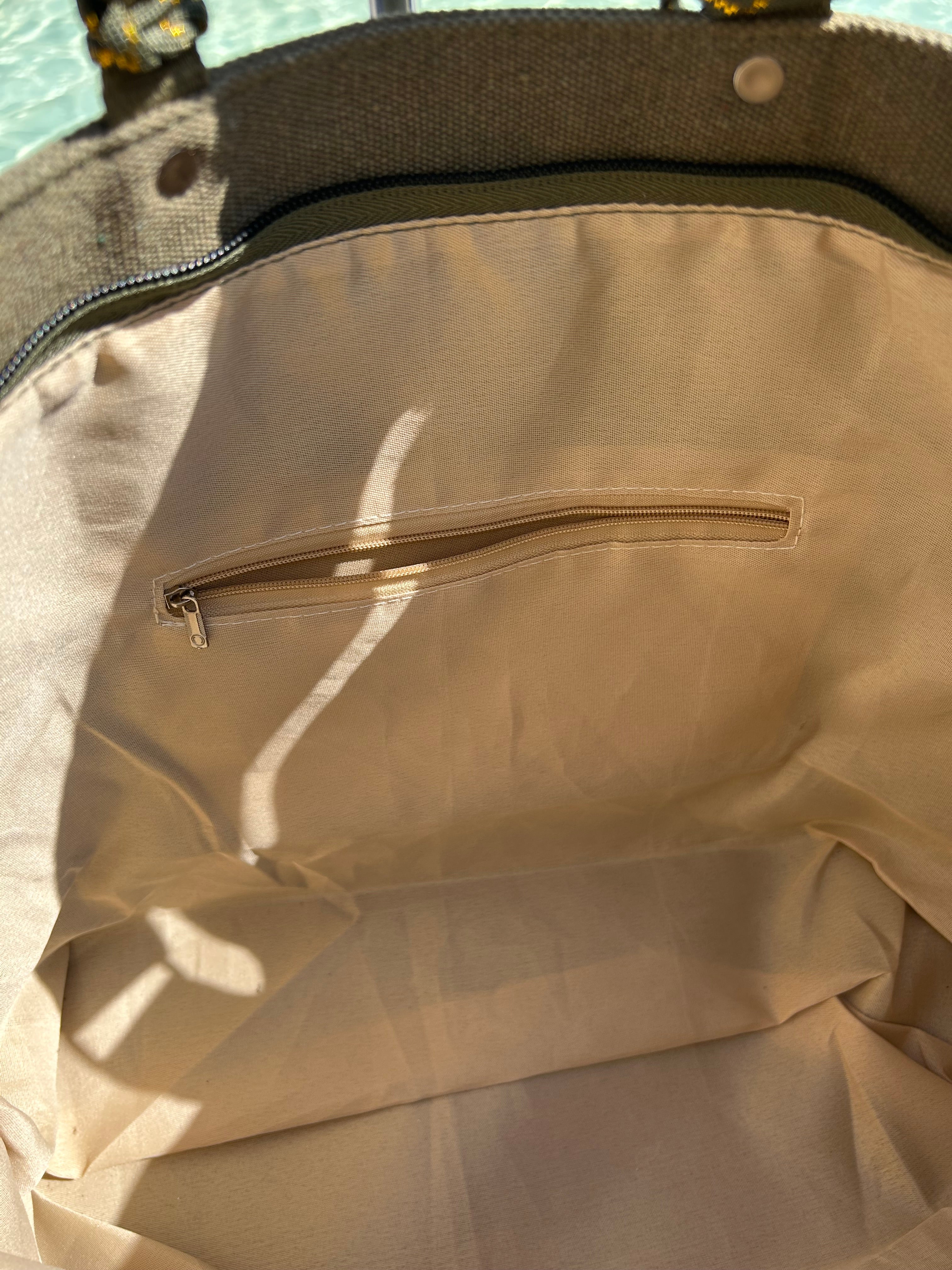 Grand SAC toile kaki étoile