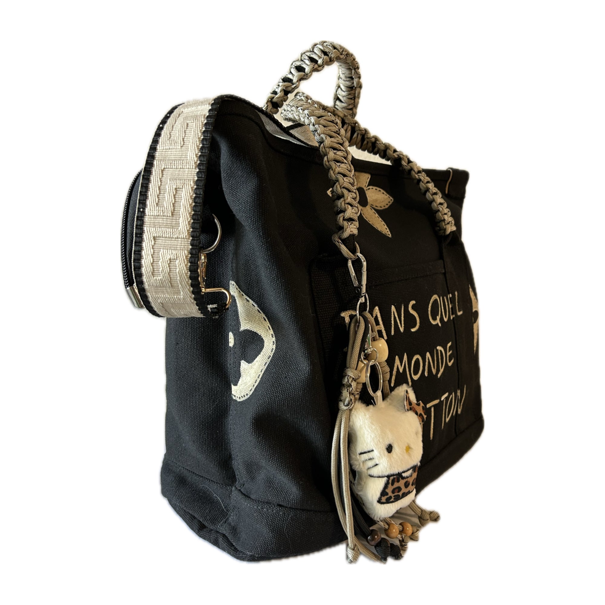 Grand SAC  toile noir DQMV