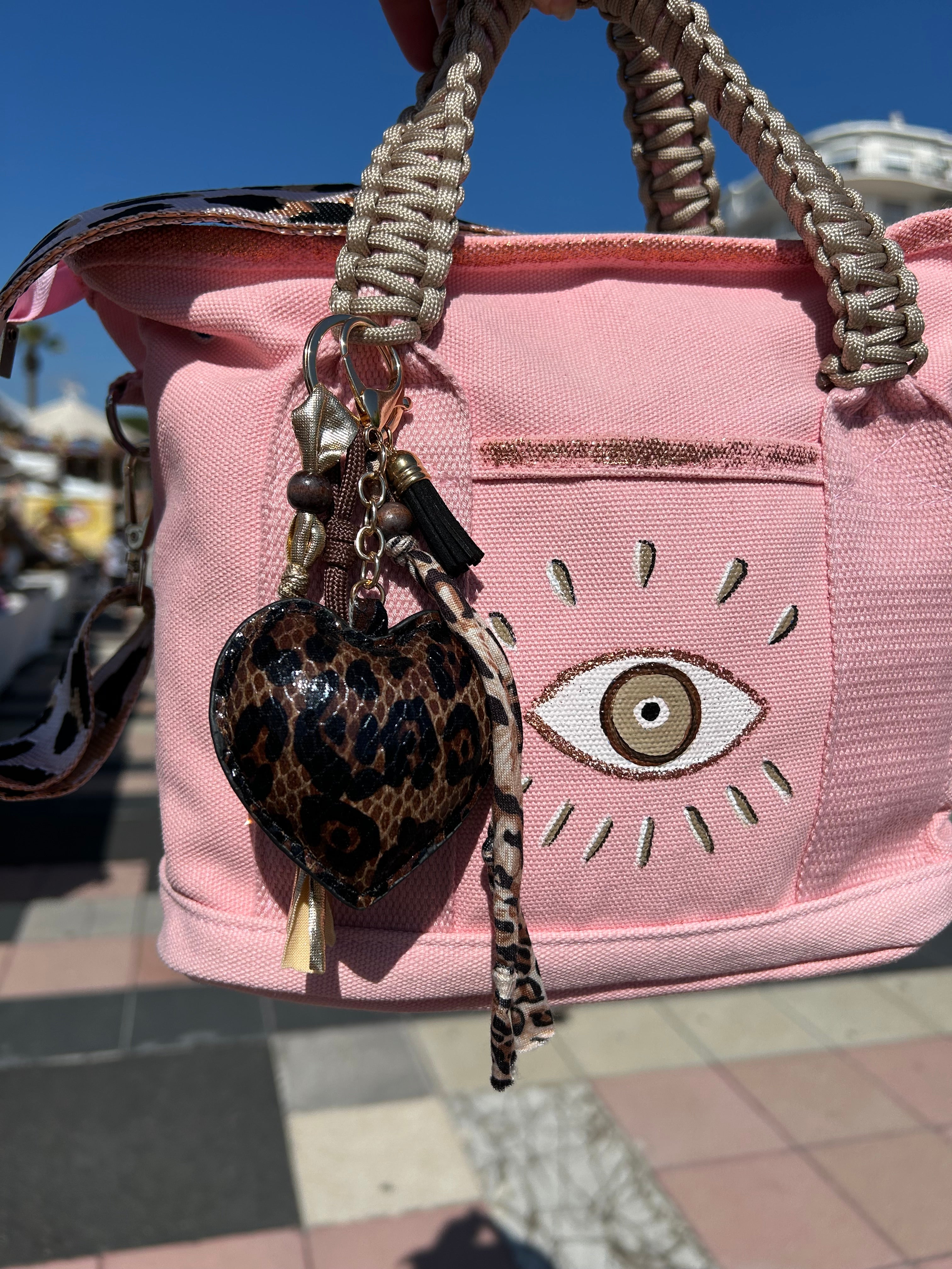 Sac Toile Rose œil protecteur