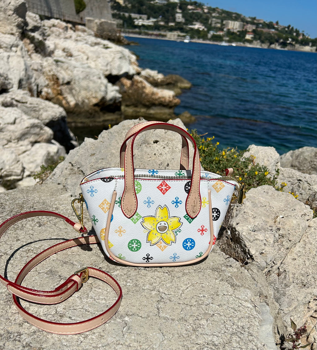 Mini multicolor fleur smiley