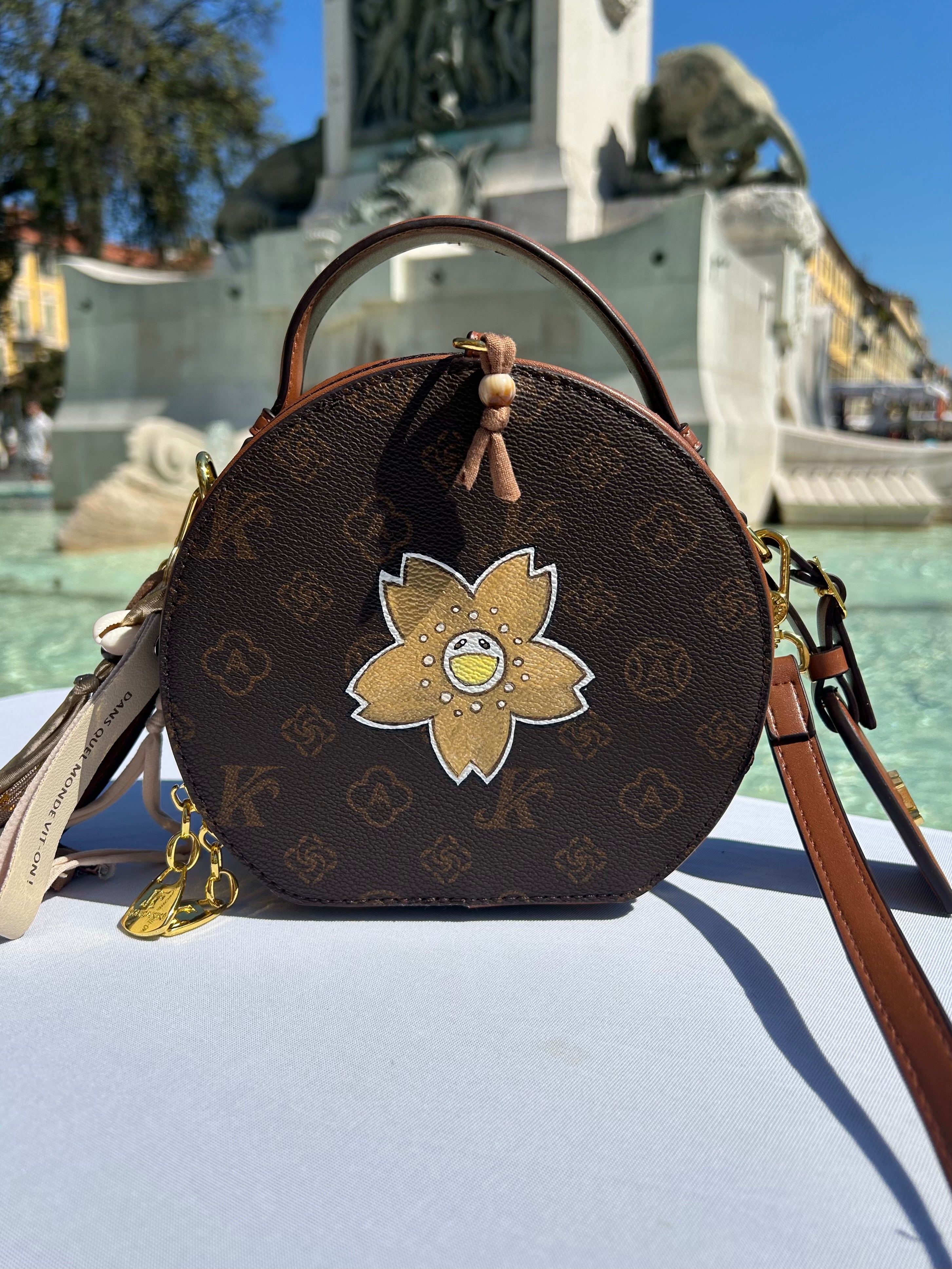 Sac rond gold flower