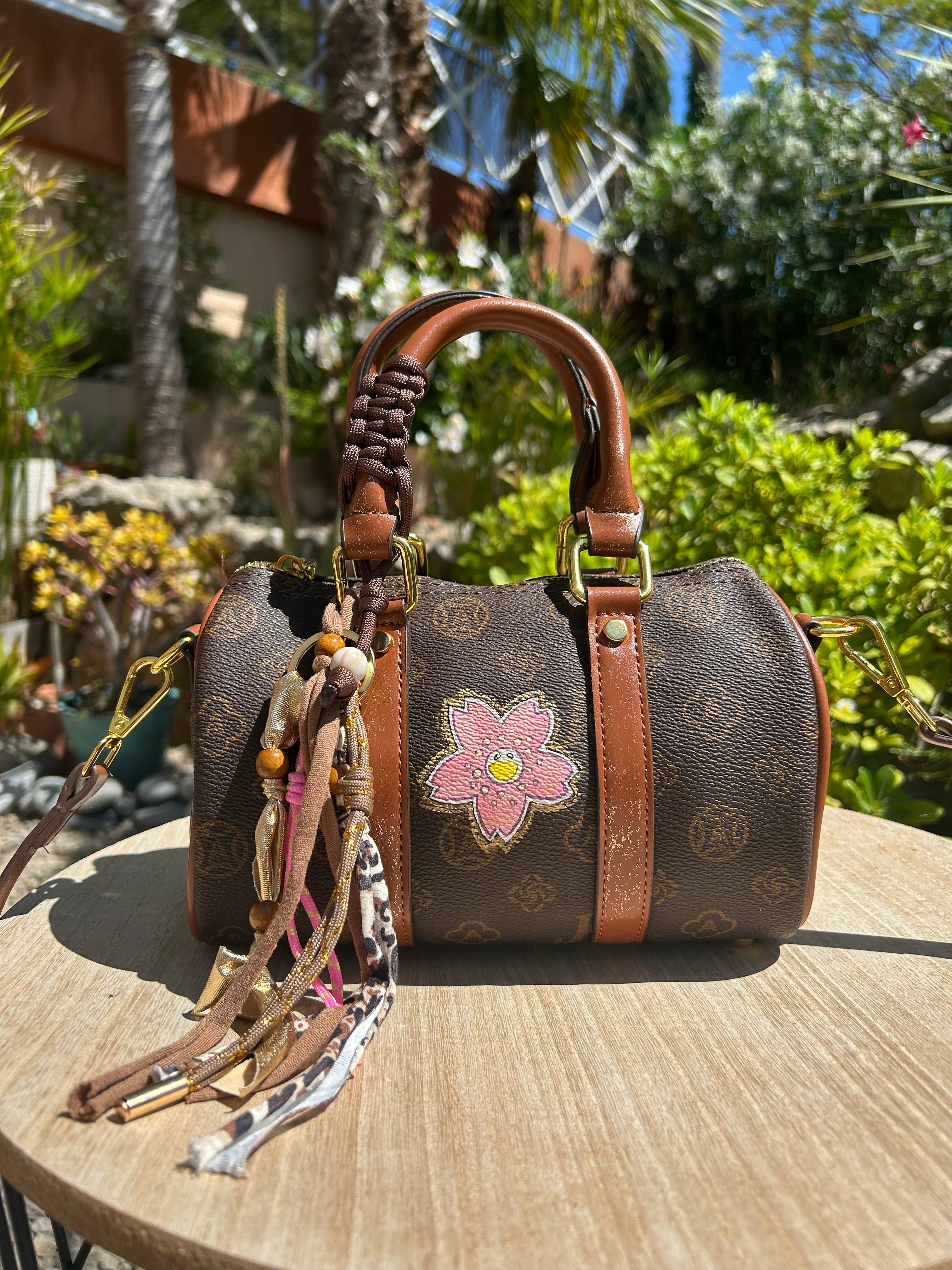 Mini bag fleur Smiley rose