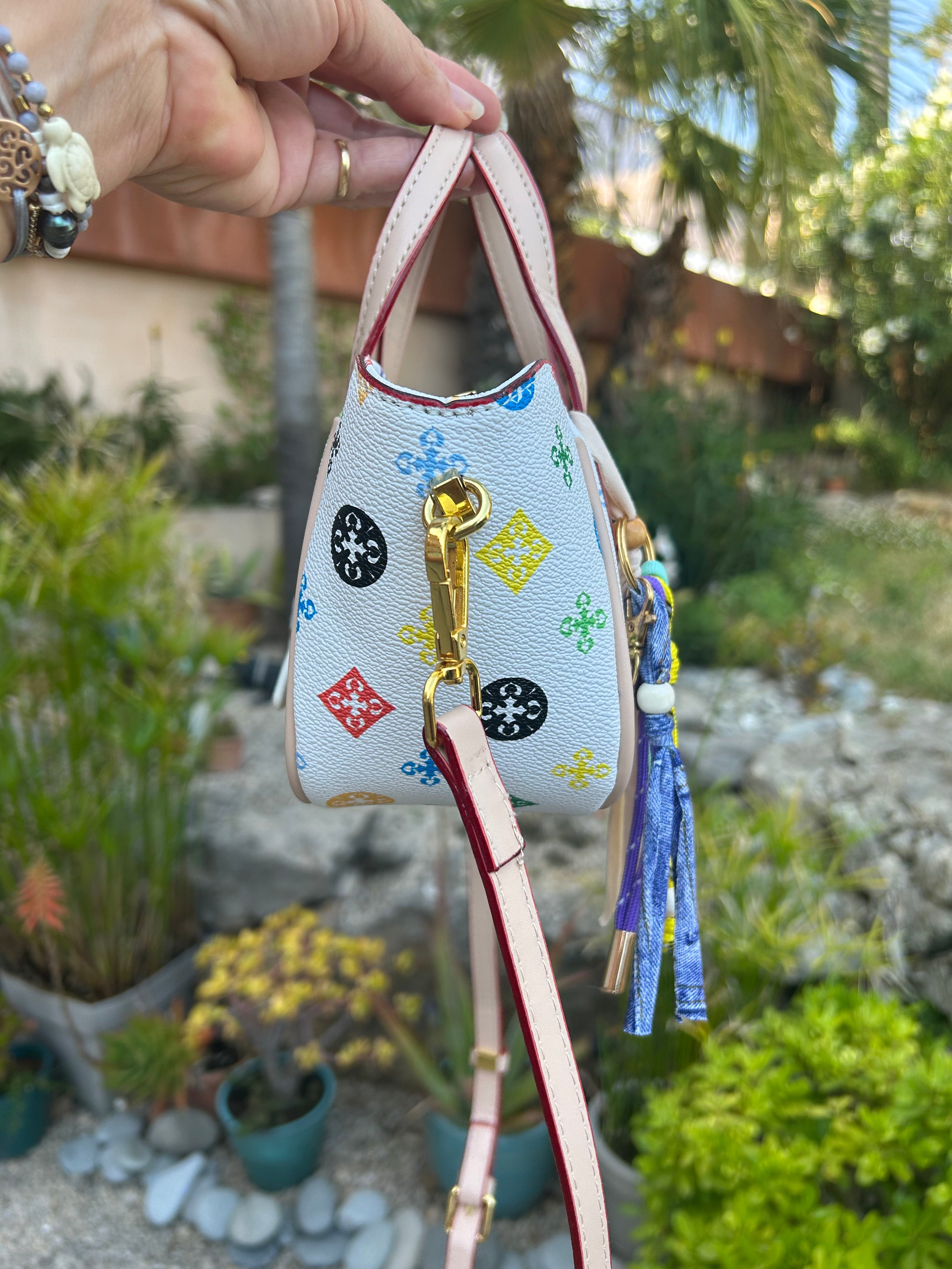 Mini multicolor smiley violet