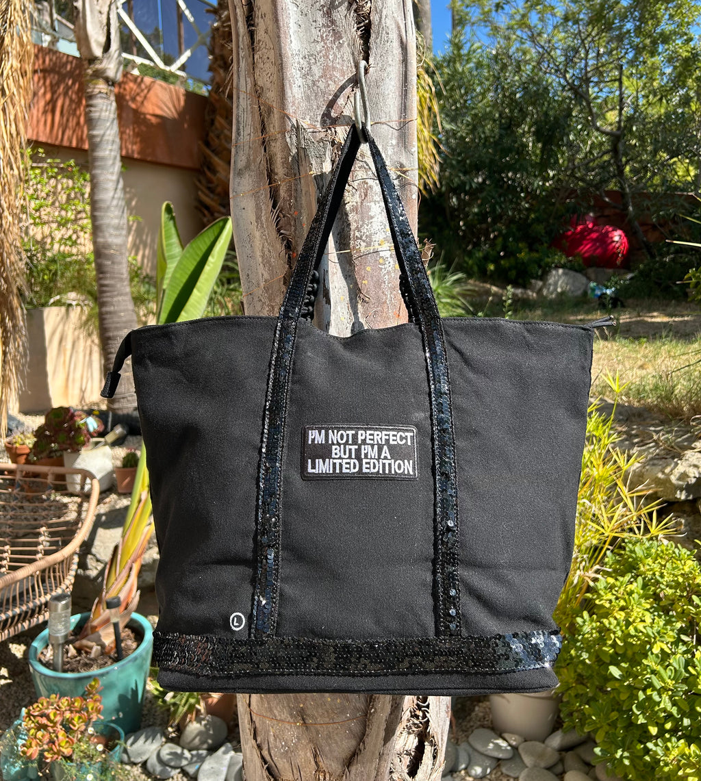 Grand SAC toile noire ÉTOILE