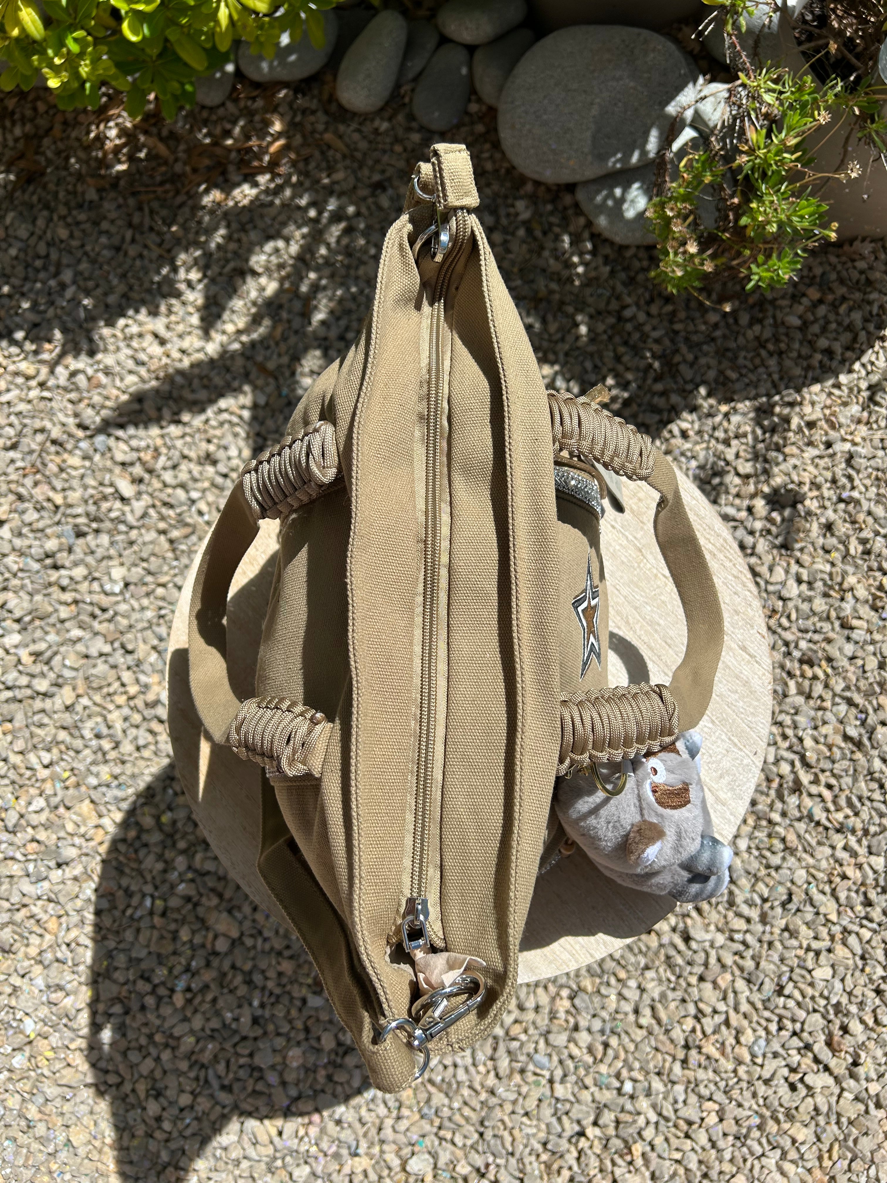 Cabas toile beige étoile
