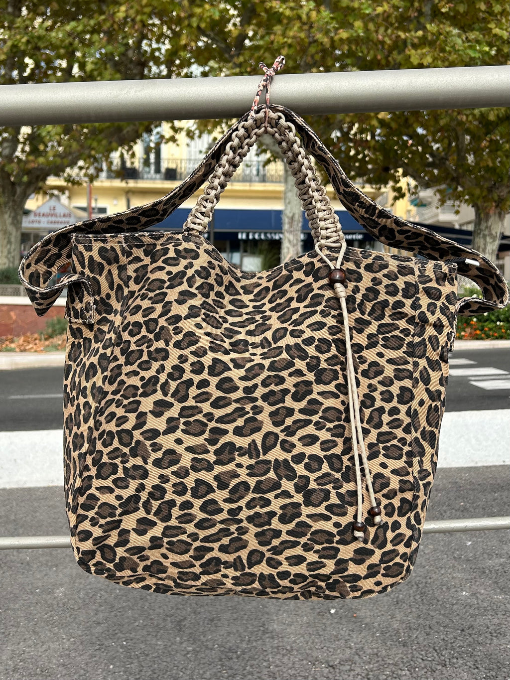 Grand SAC toile léopard / Œil Magique