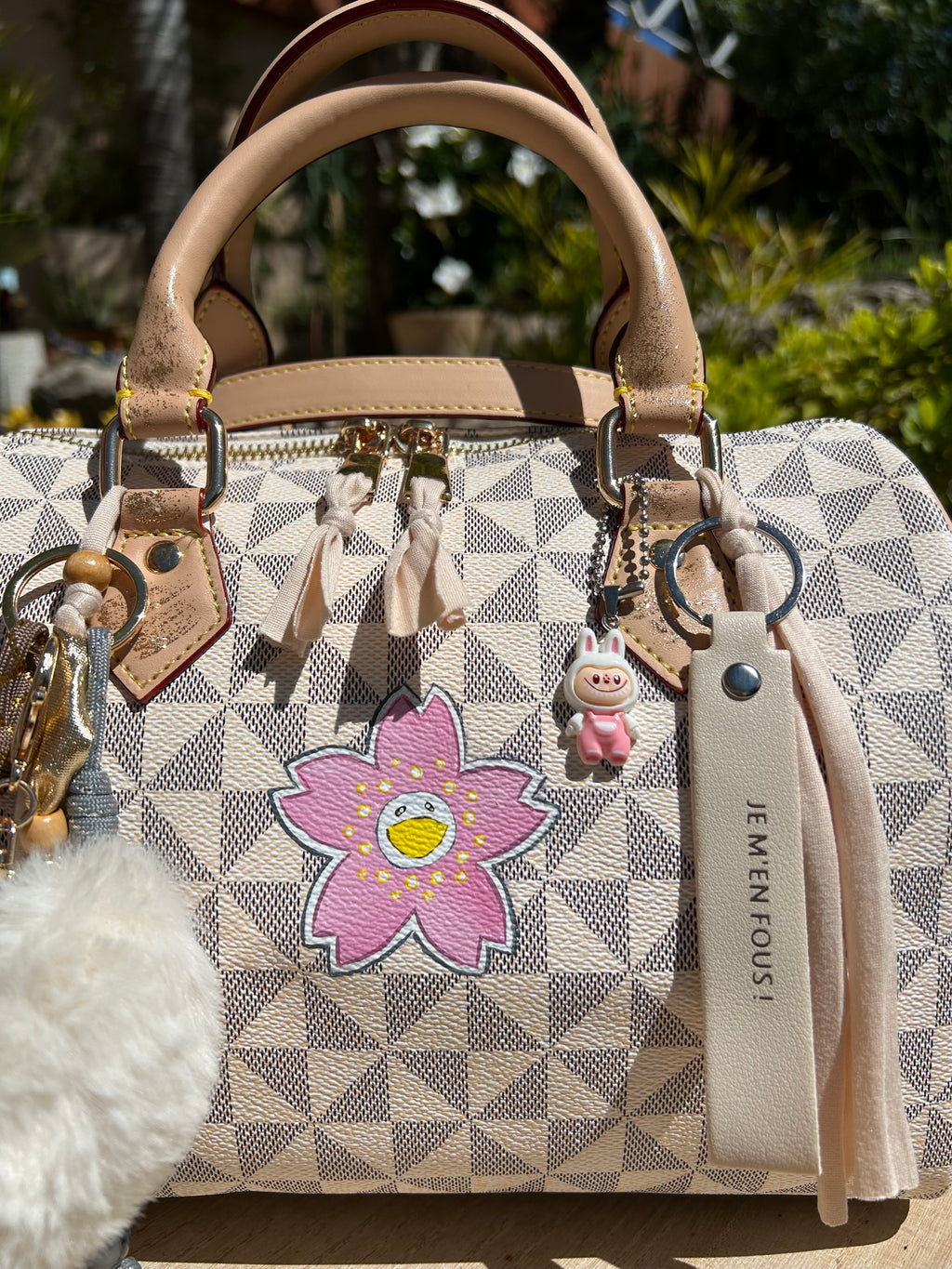 Sac Boston pink flower