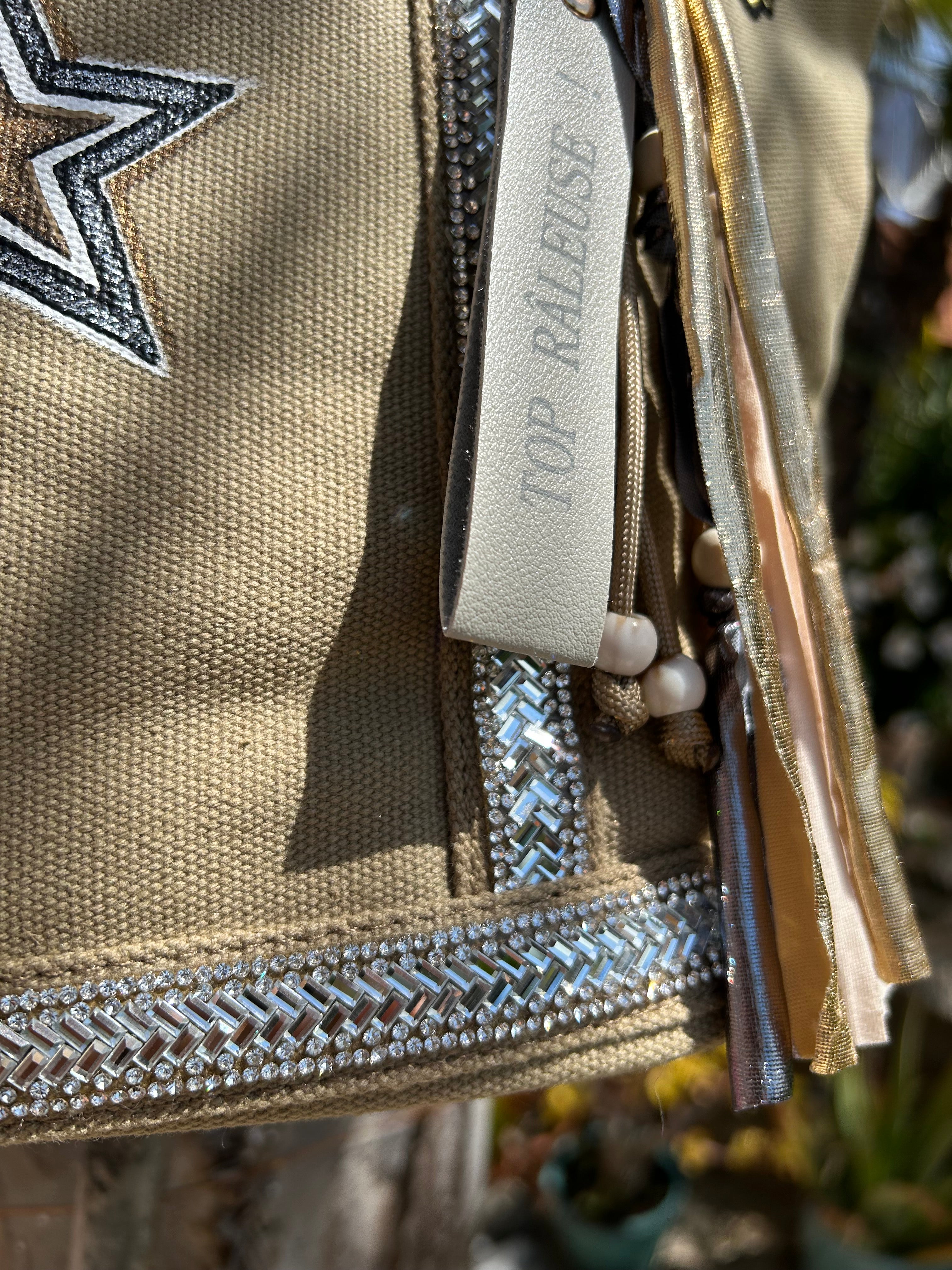 Cabas toile beige étoile