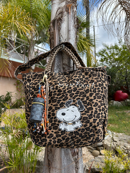 Grand SAC toile léopard SNOOP