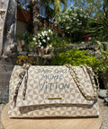 Sac chaînette beige