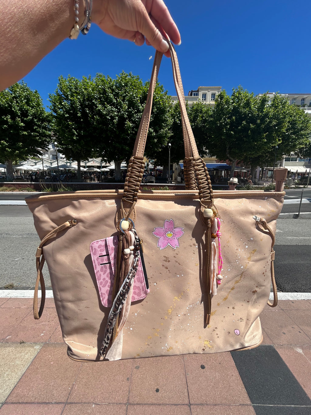 Grand Cabas fleur smiley
