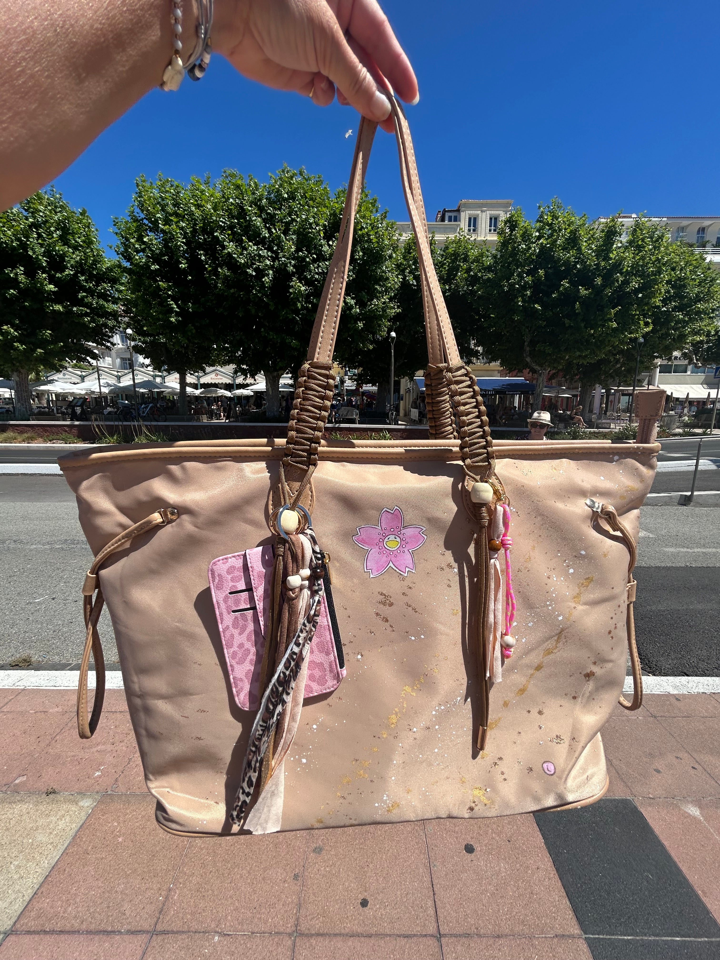 Grand Cabas fleur smiley