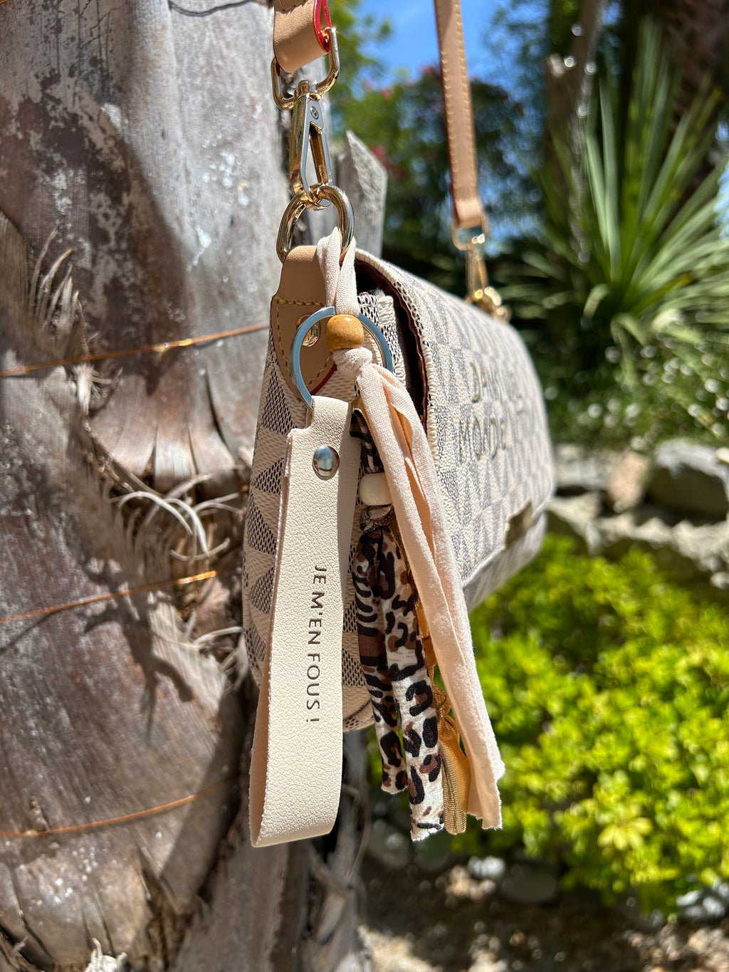 Sac pochette bandoulière beige
