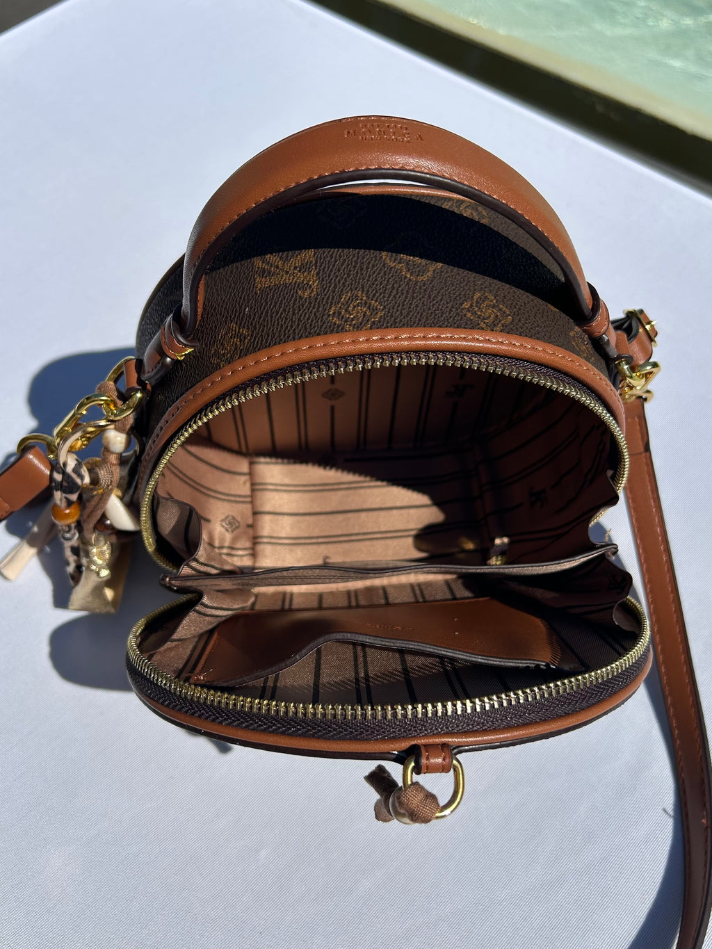 Sac rond gold flower