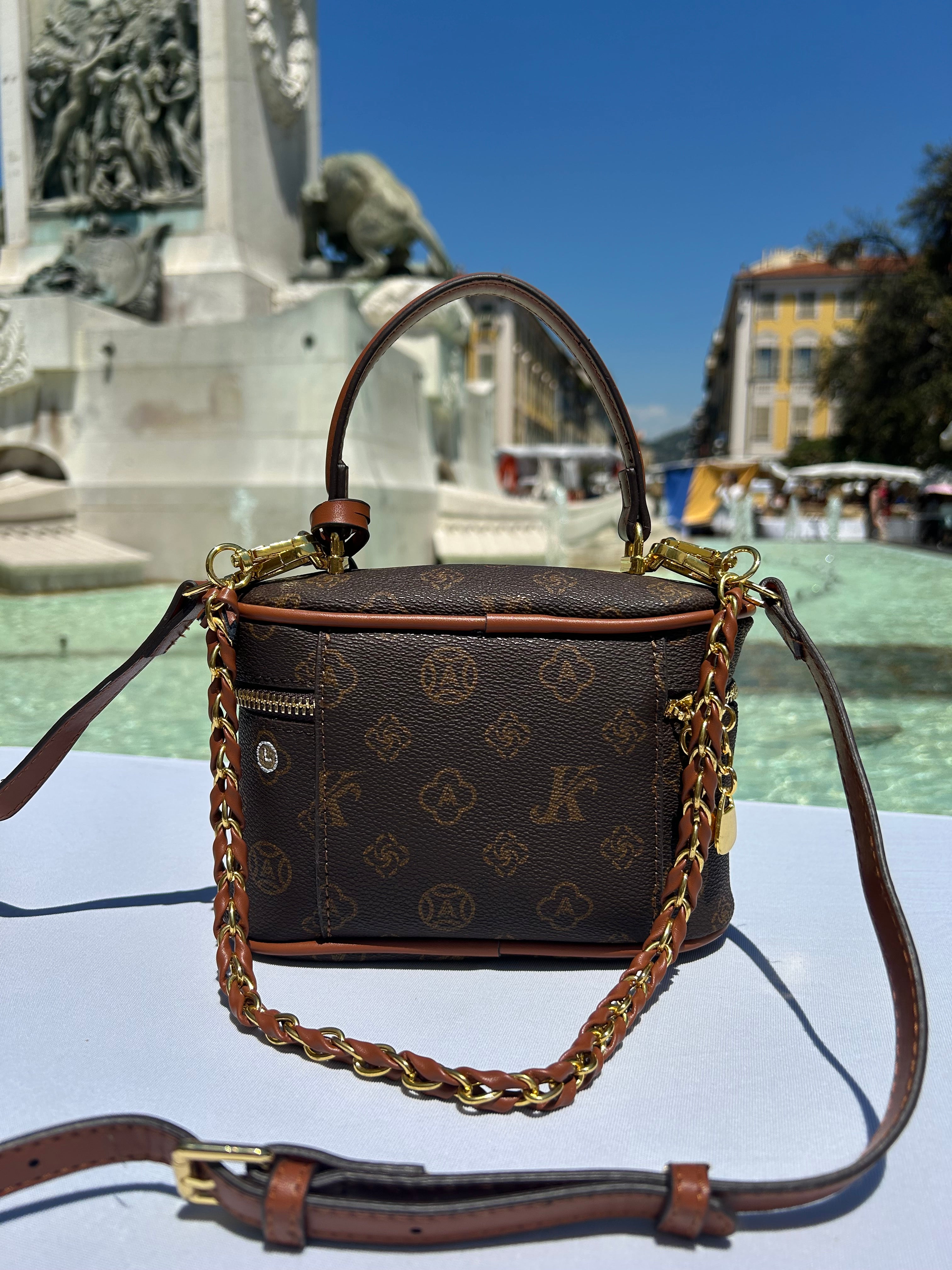Mini bag gold flower