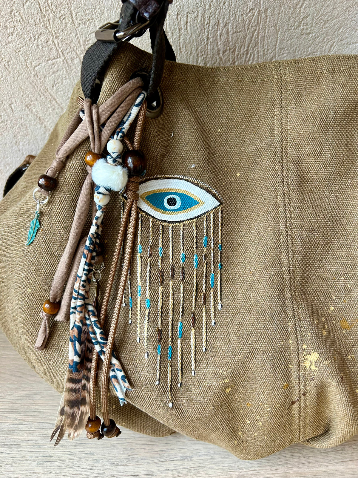 Grand SAC toile Œil et bijoux de sac