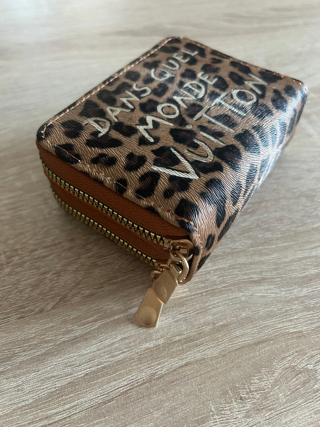 Grand Porte-cartes/monnaie léopard DQMV