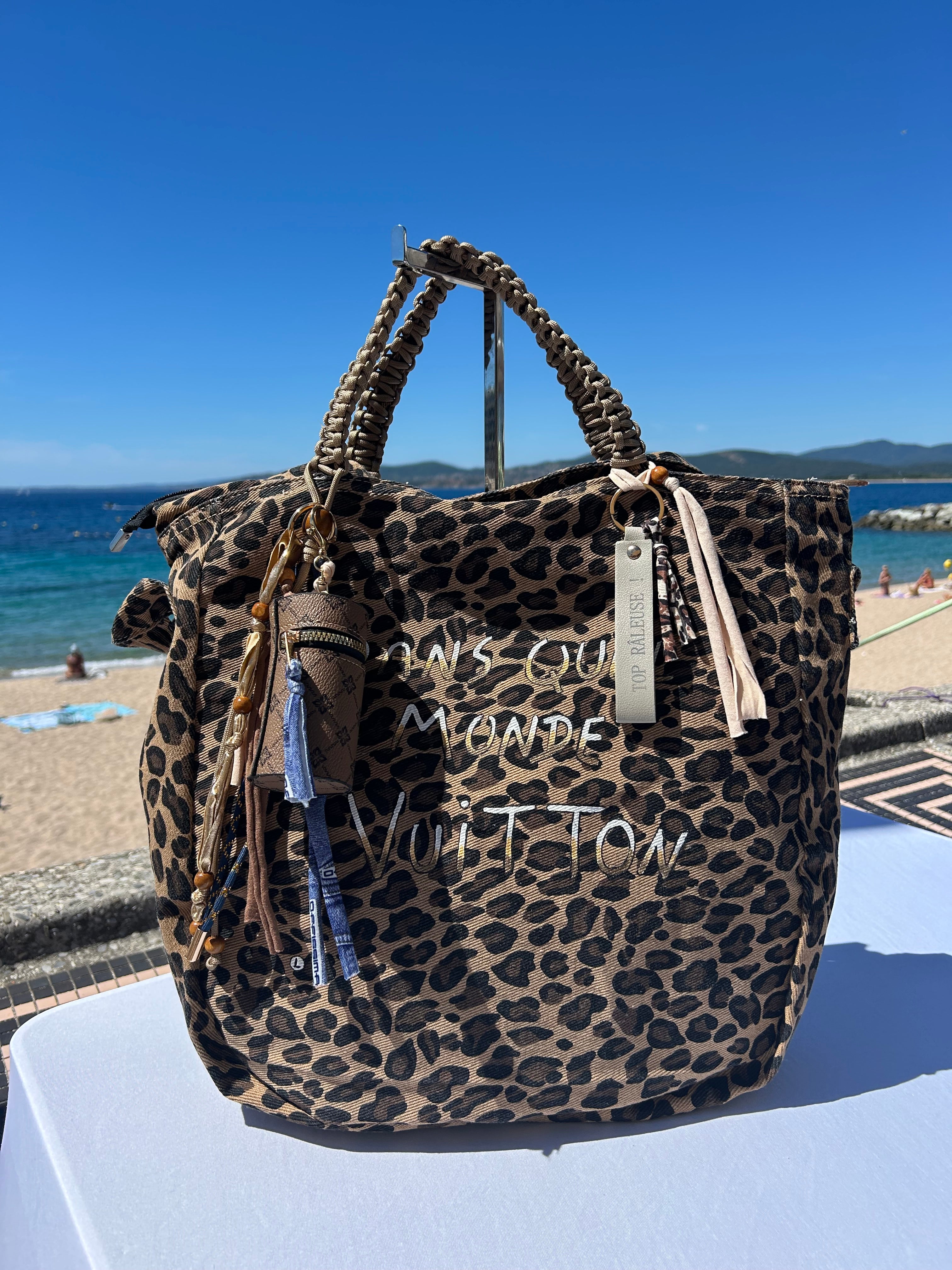 Grand SAC toile léopard DQMV