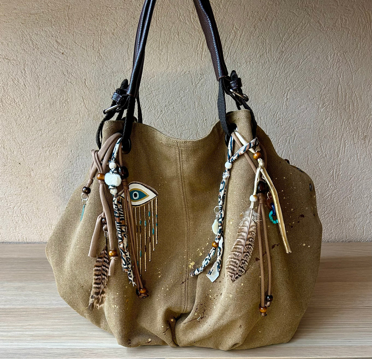 Grand SAC toile Œil et bijoux de sac