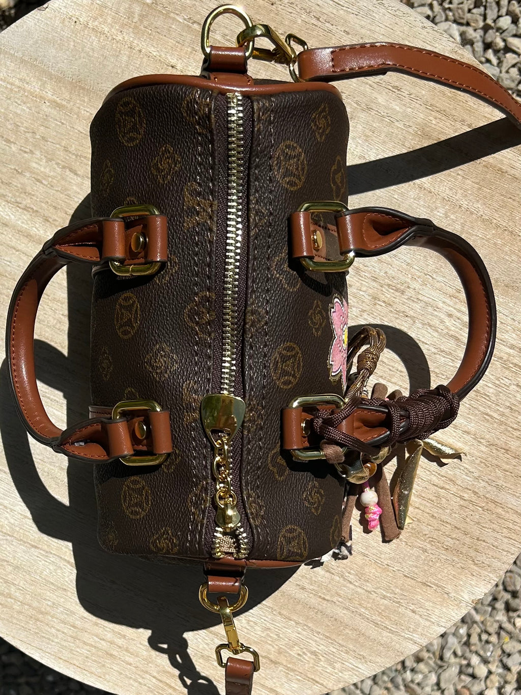 Mini bag fleur Smiley rose
