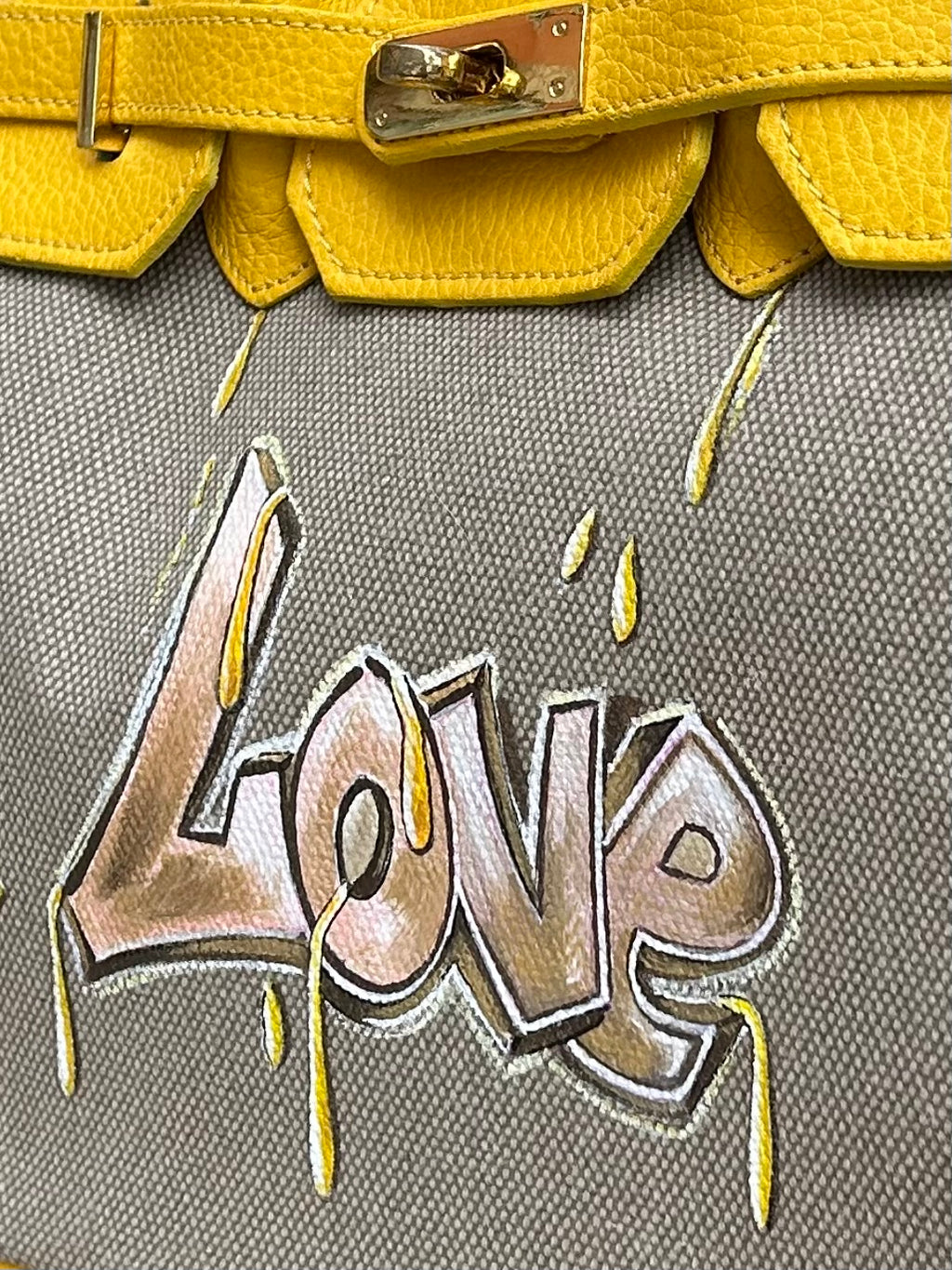 Cabas LOVE  toile et cuir