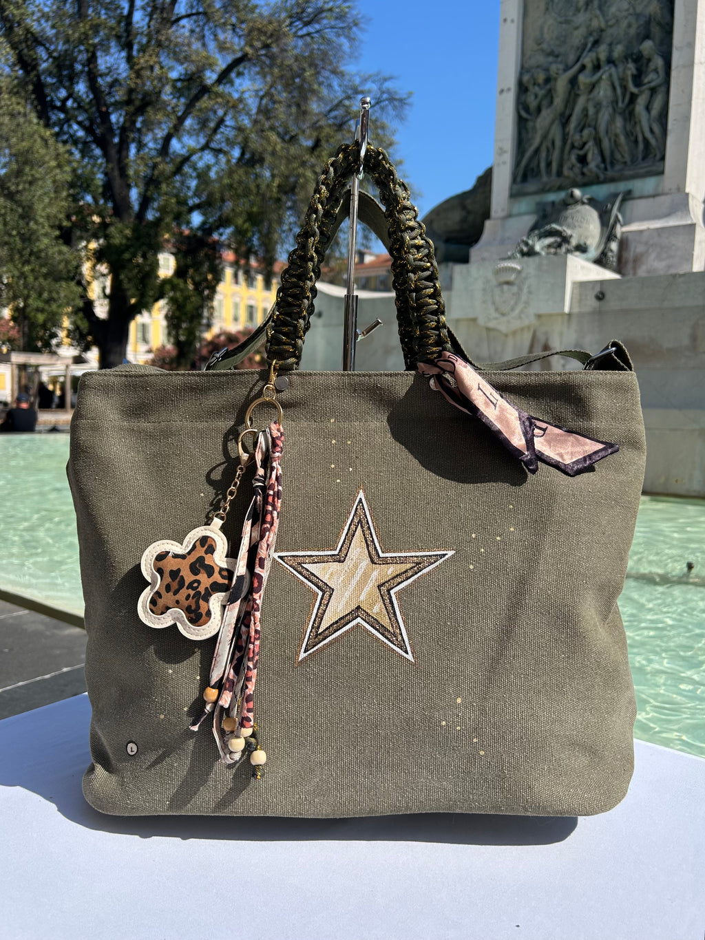 Grand SAC toile kaki étoile