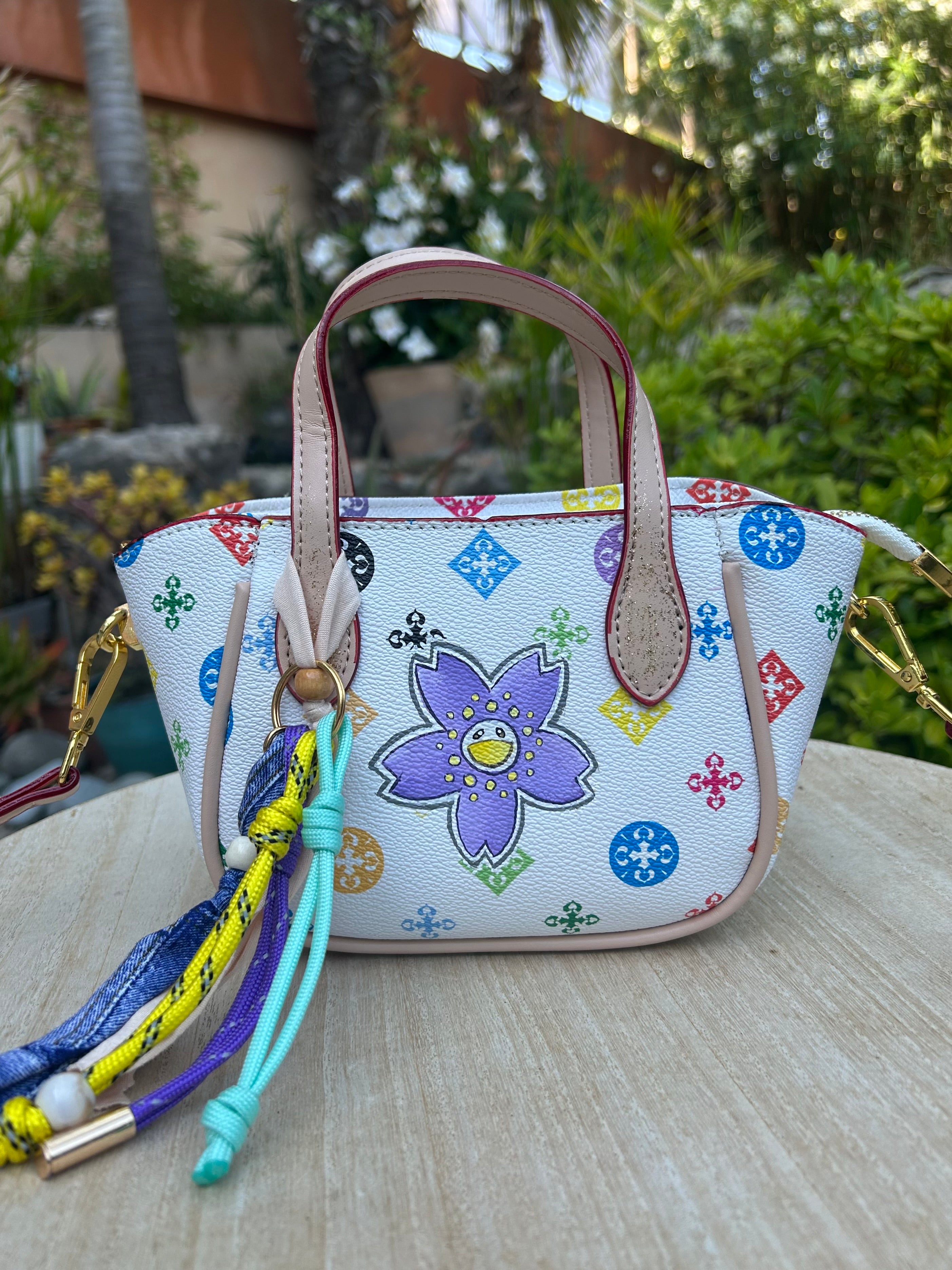 Mini multicolor smiley violet