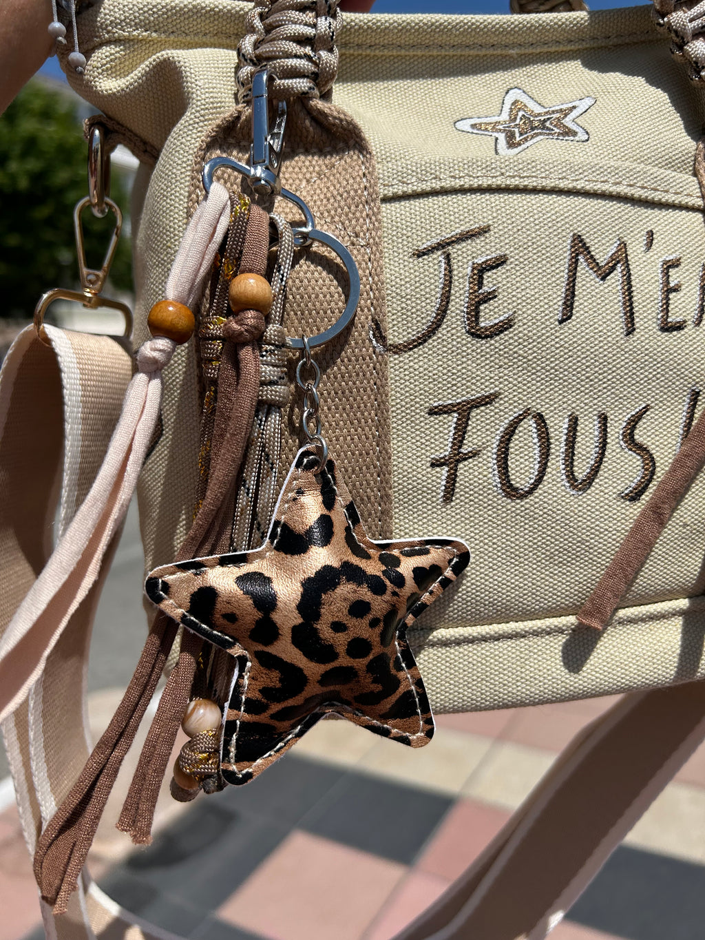Sac Toile beige JE M’EN FOUS